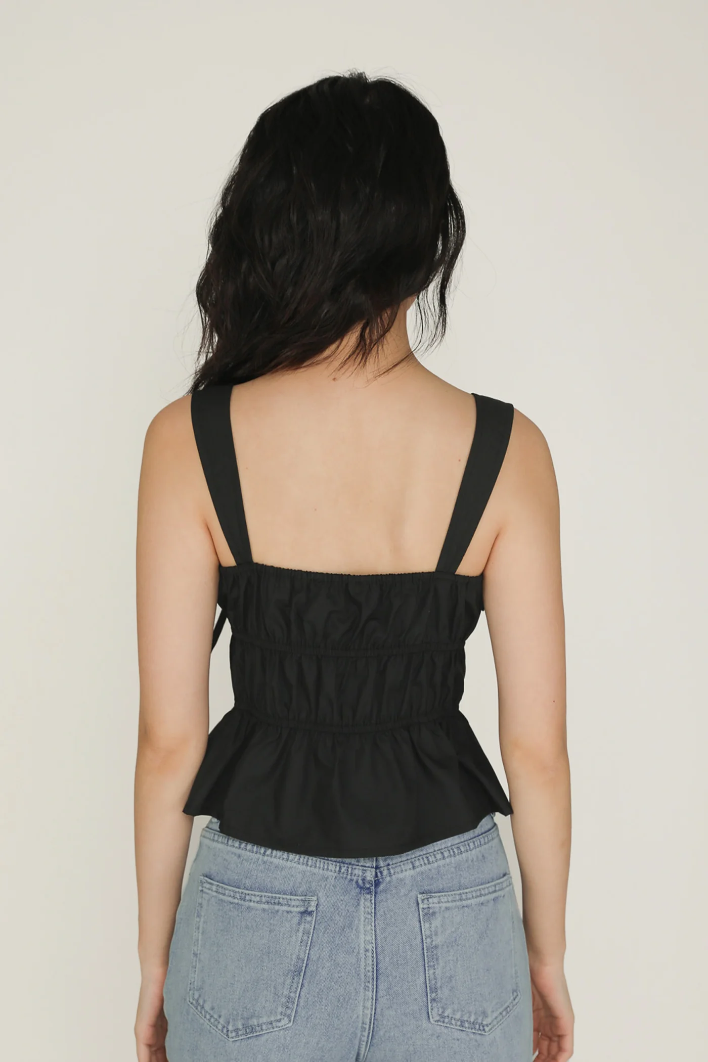 Adalie Ribbon Shirred Babydoll Top - Image 14
