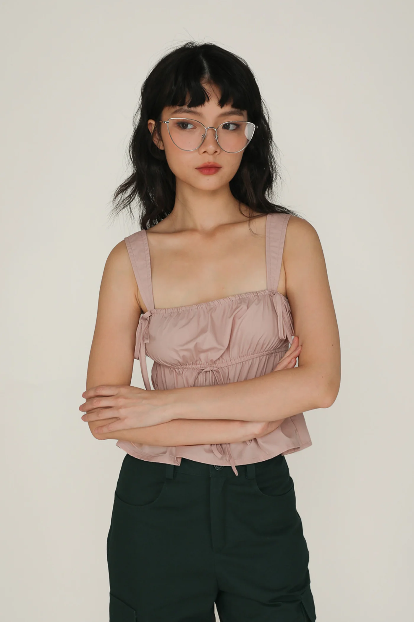 Adalie Ribbon Shirred Babydoll Top - Image 25