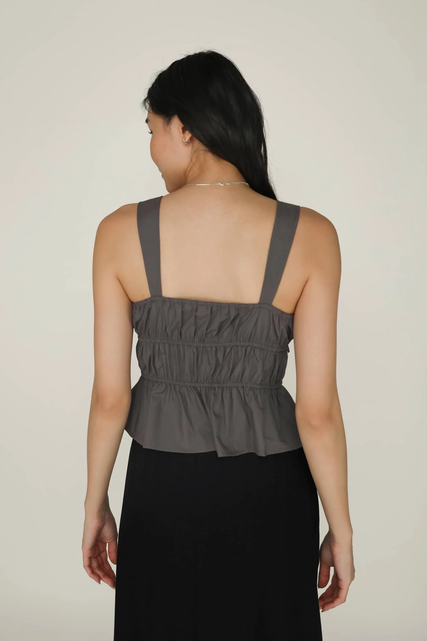 Adalie Ribbon Shirred Babydoll Top - Image 35