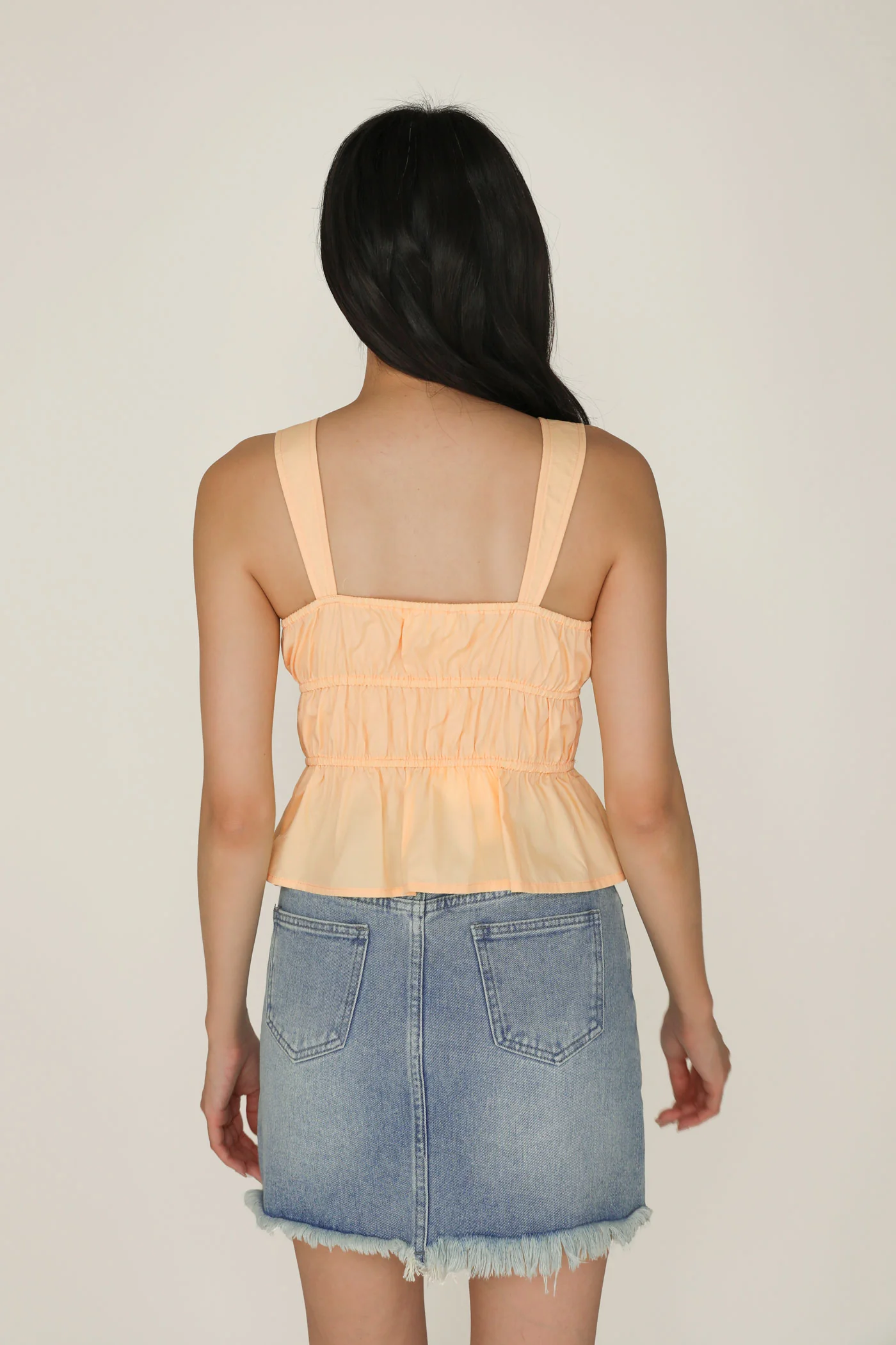 Adalie Ribbon Shirred Babydoll Top - Image 49