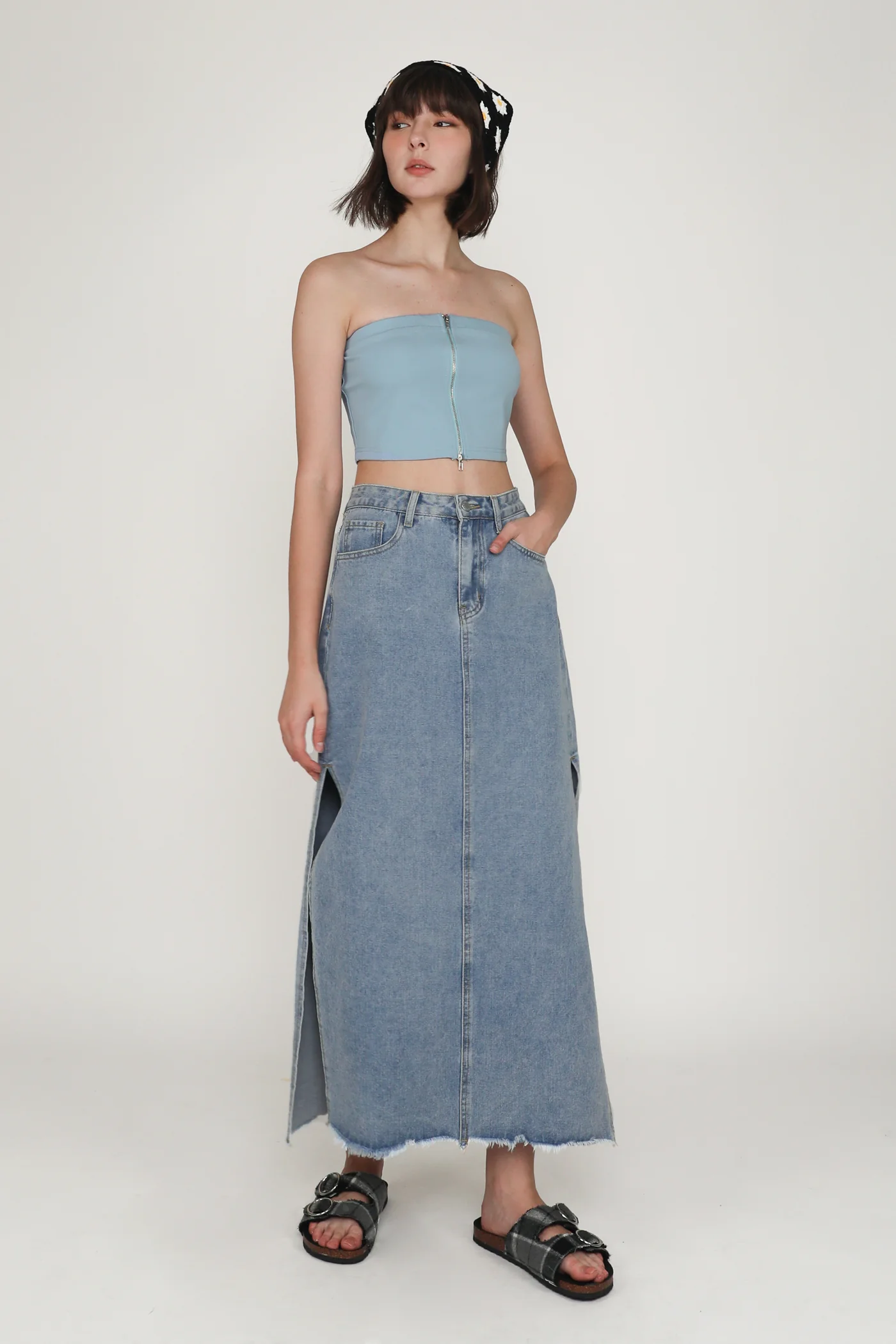Addy Zip Up Tube Top - Image 21