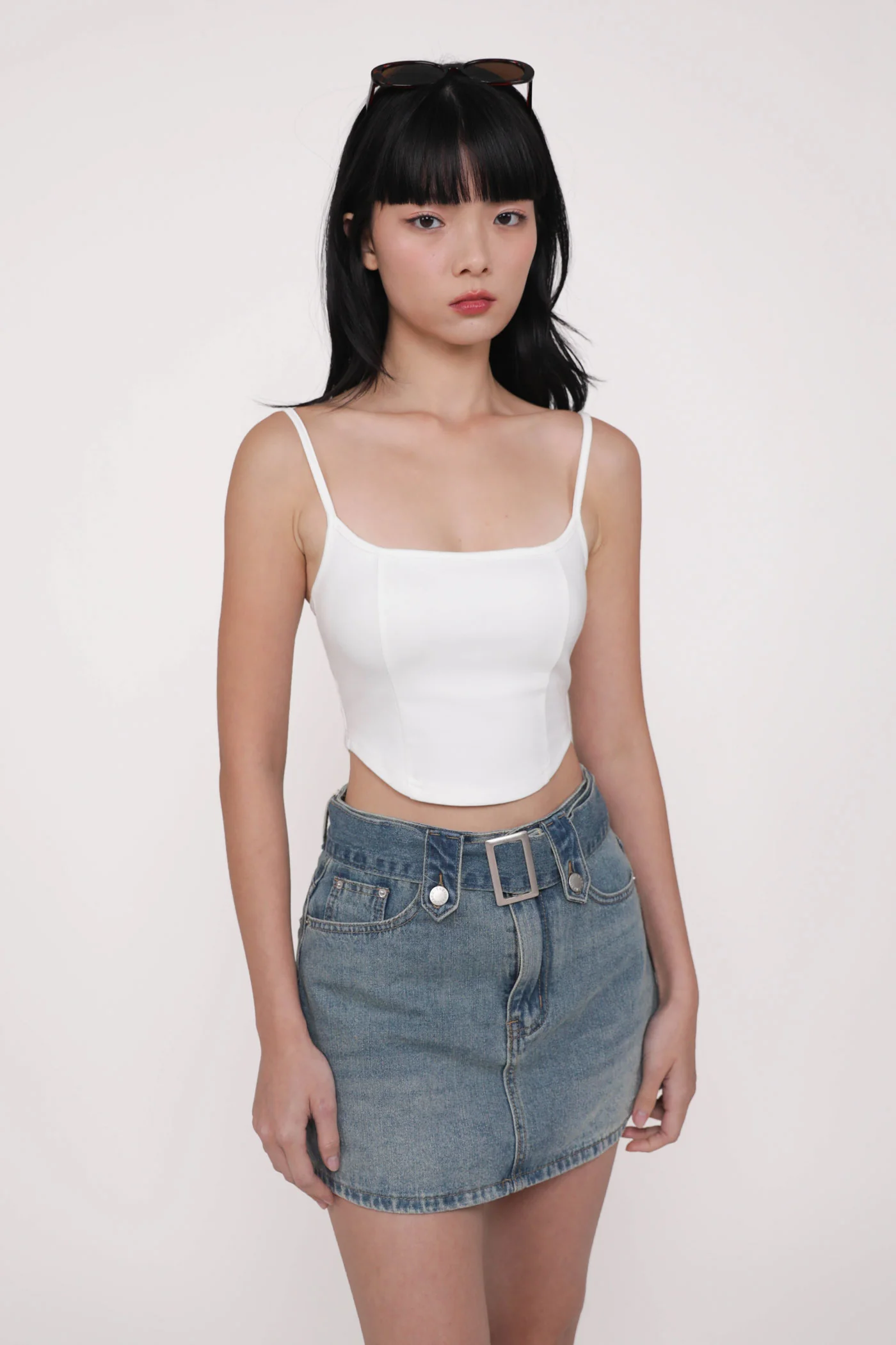 Adela Curved Hem Padded Top - Image 10