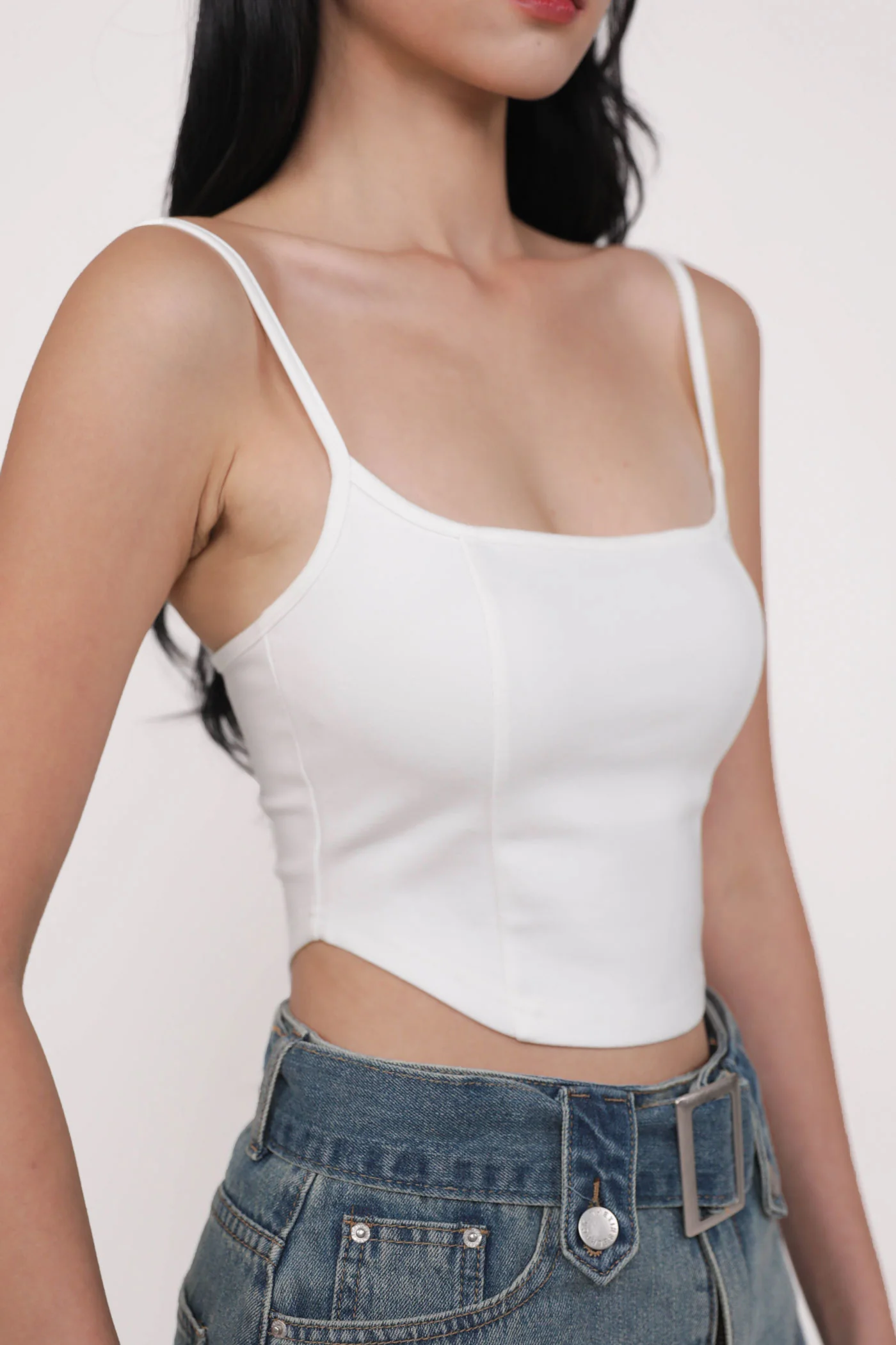 Adela Curved Hem Padded Top - Image 11