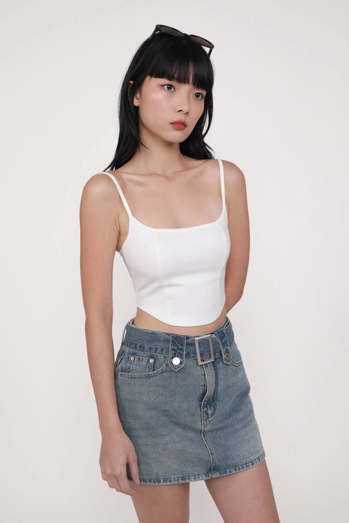 Adela Curved Hem Padded Top - Image 12