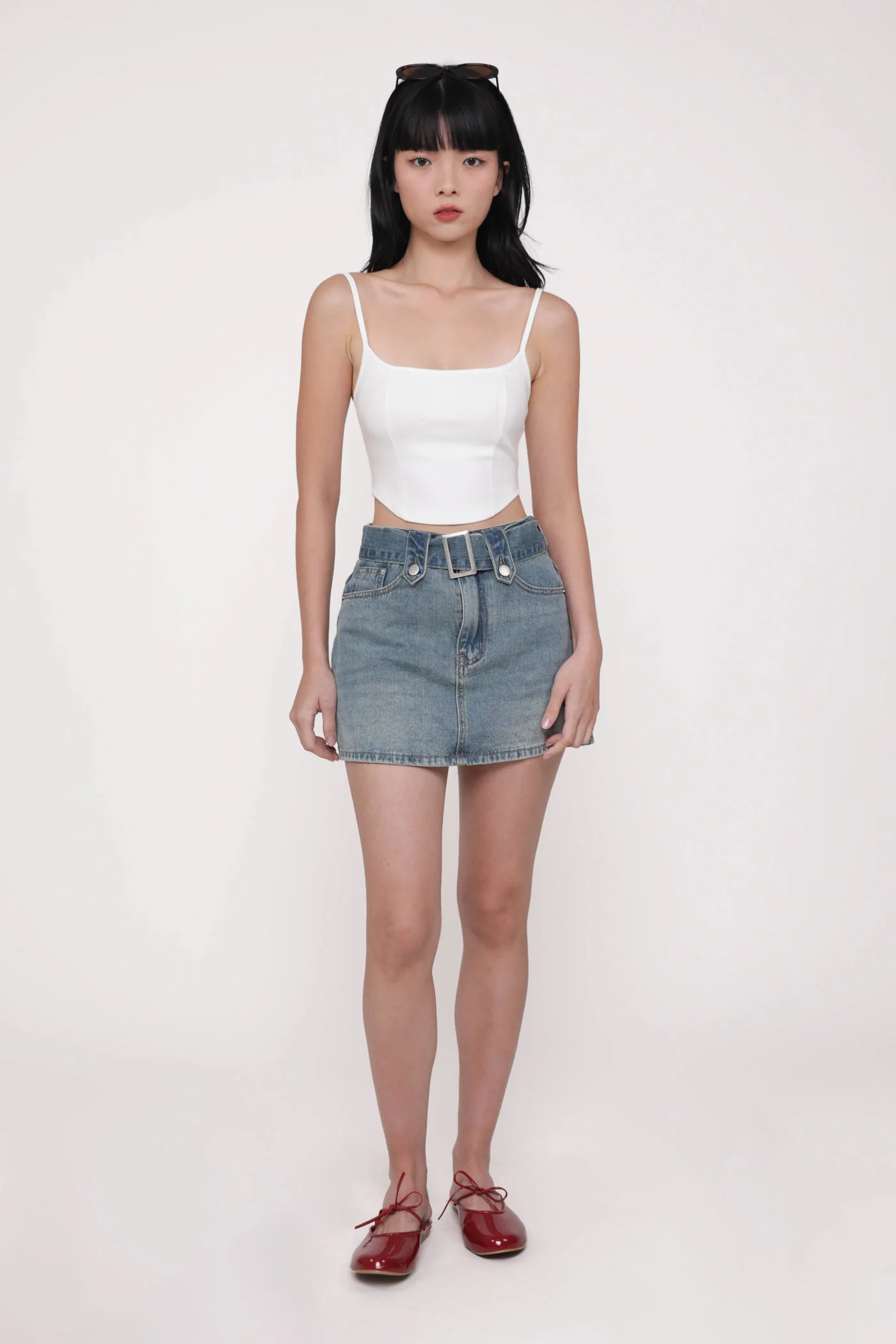 Adela Curved Hem Padded Top - Image 13