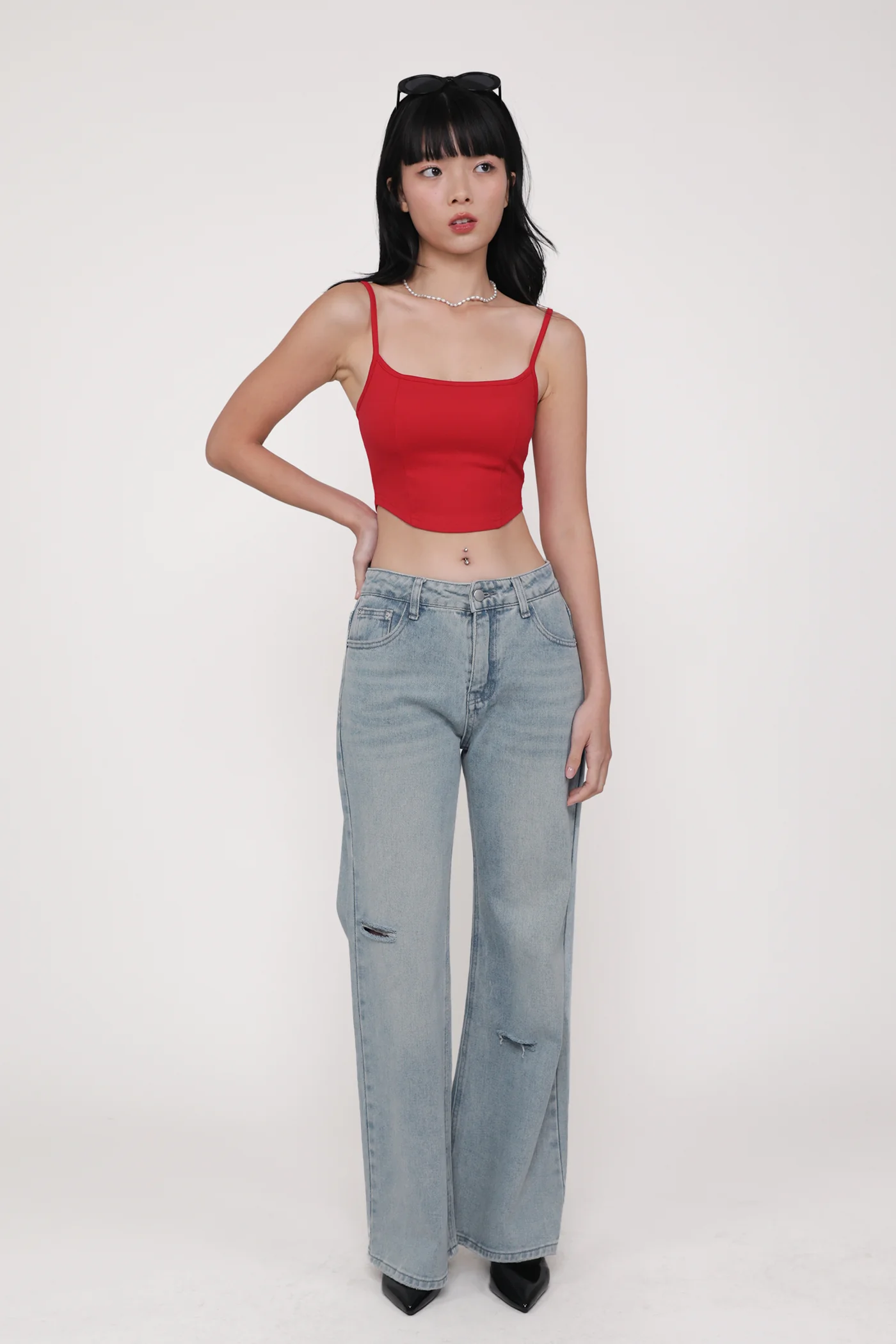 Adela Curved Hem Padded Top - Image 6