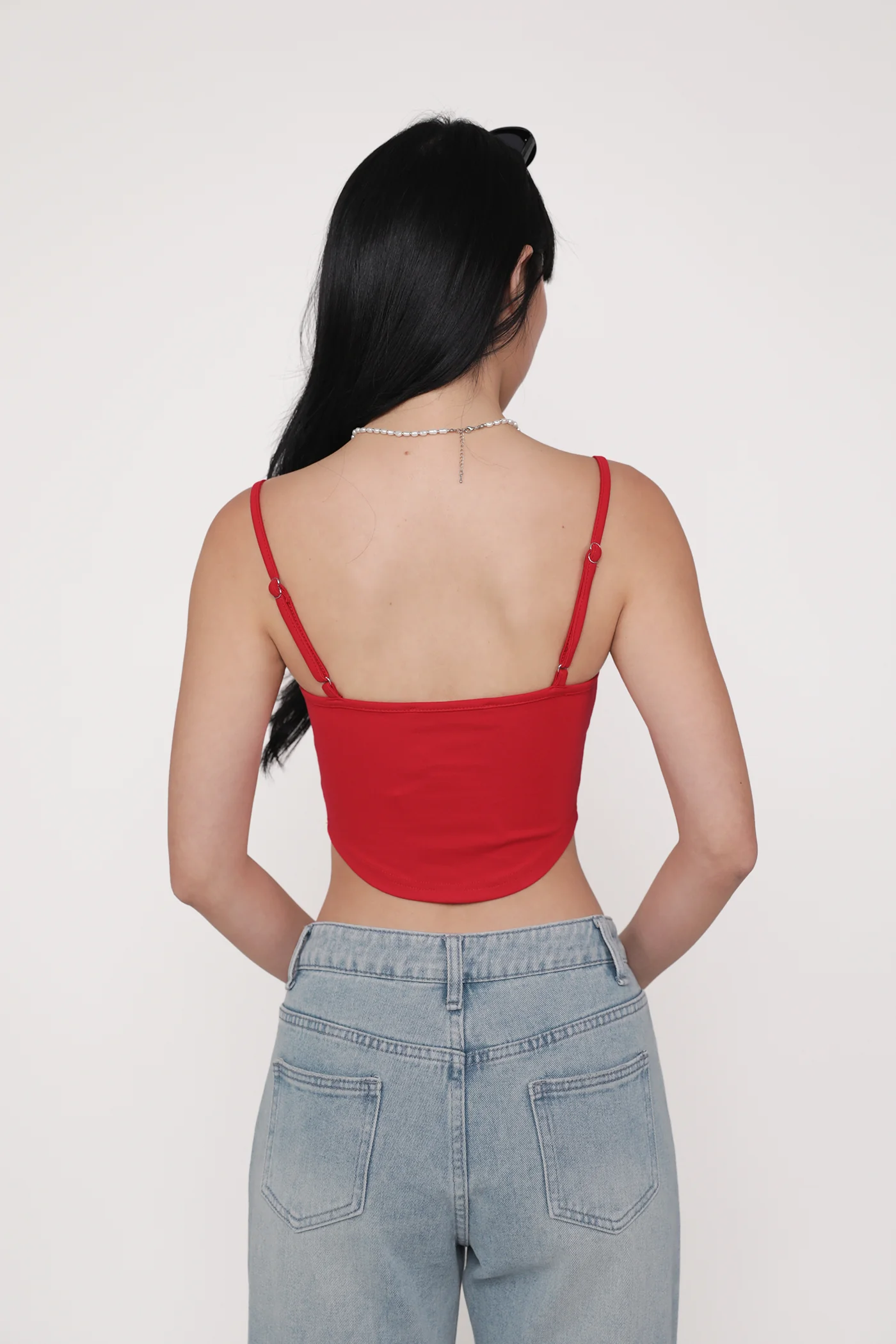 Adela Curved Hem Padded Top - Image 7