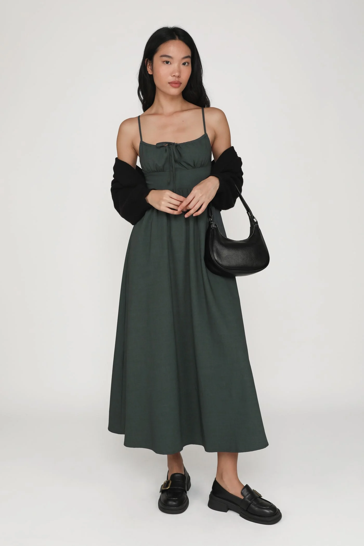 Adeline Ruched Front Drawstring Maxi Dress - Image 10