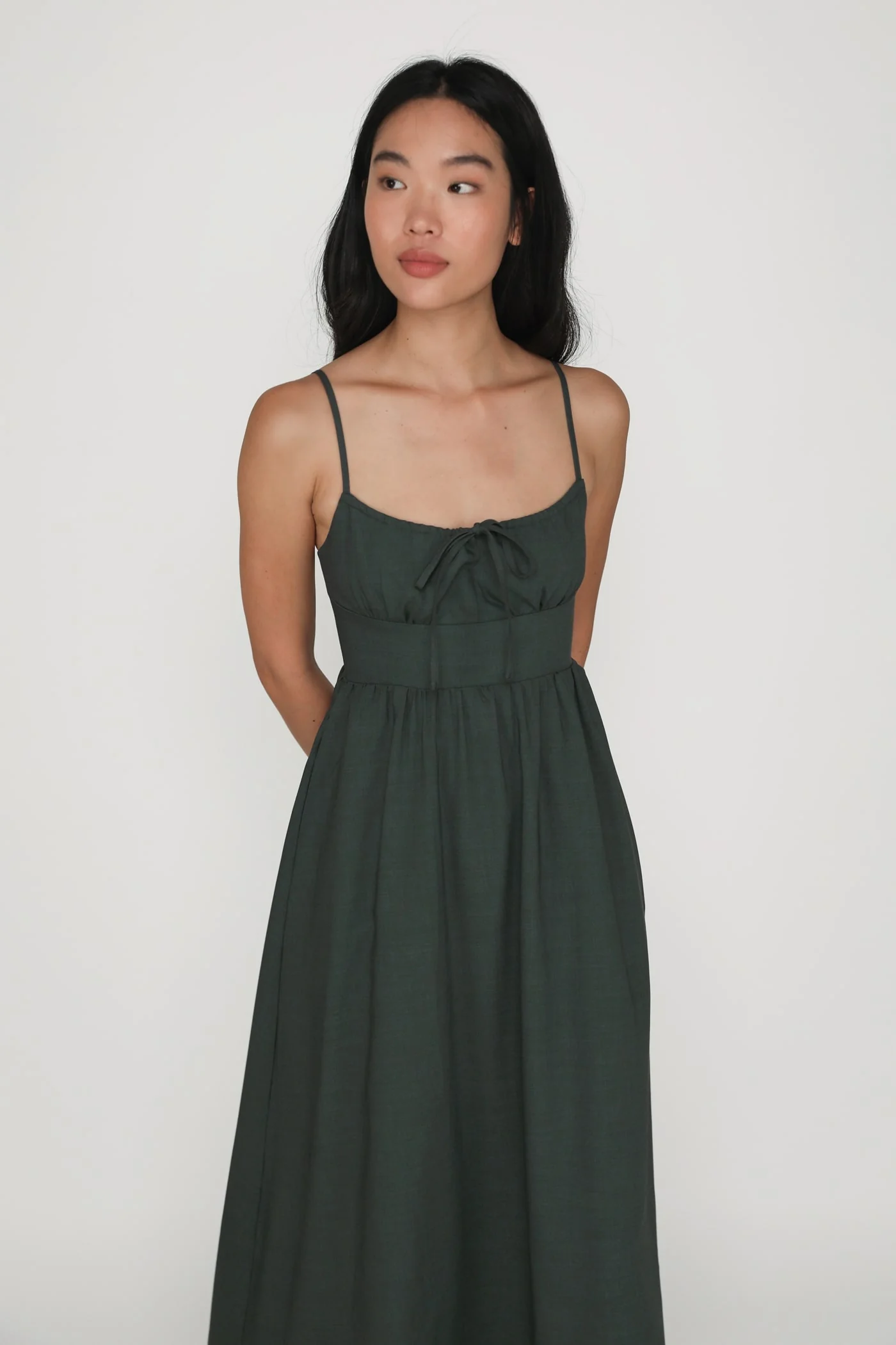 Adeline Ruched Front Drawstring Maxi Dress - Image 11