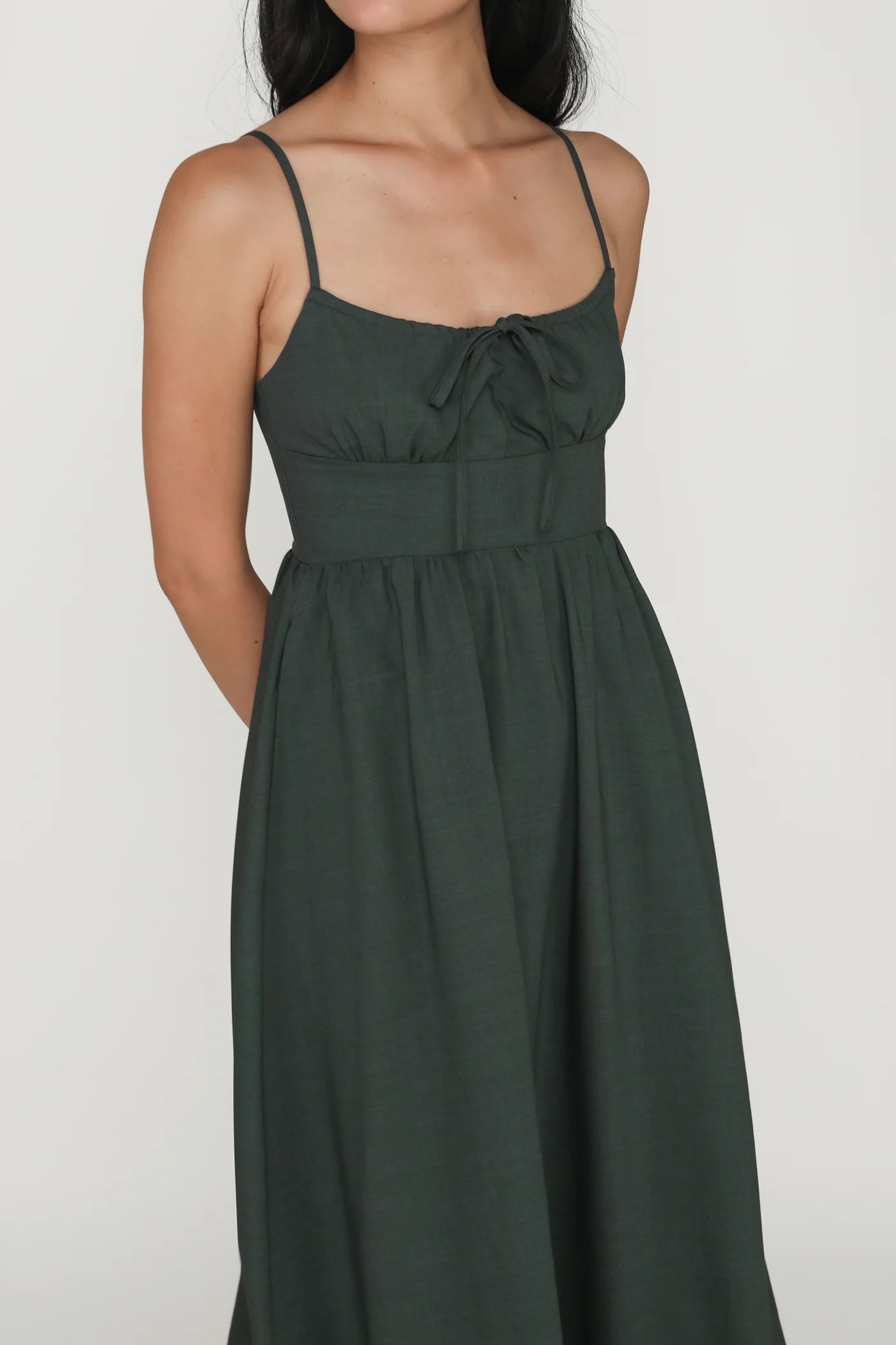 Adeline Ruched Front Drawstring Maxi Dress - Image 12