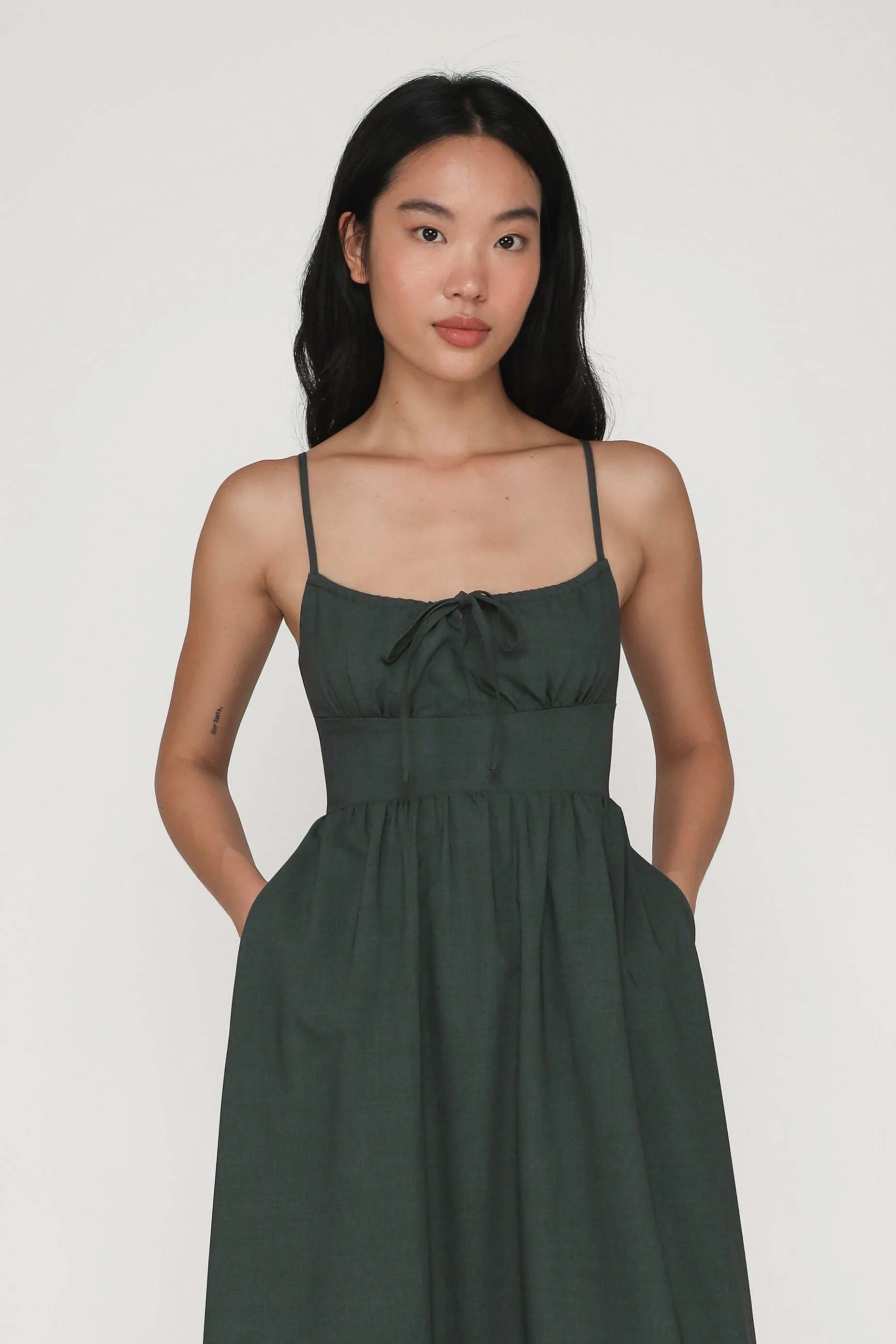 Adeline Ruched Front Drawstring Maxi Dress - Image 13