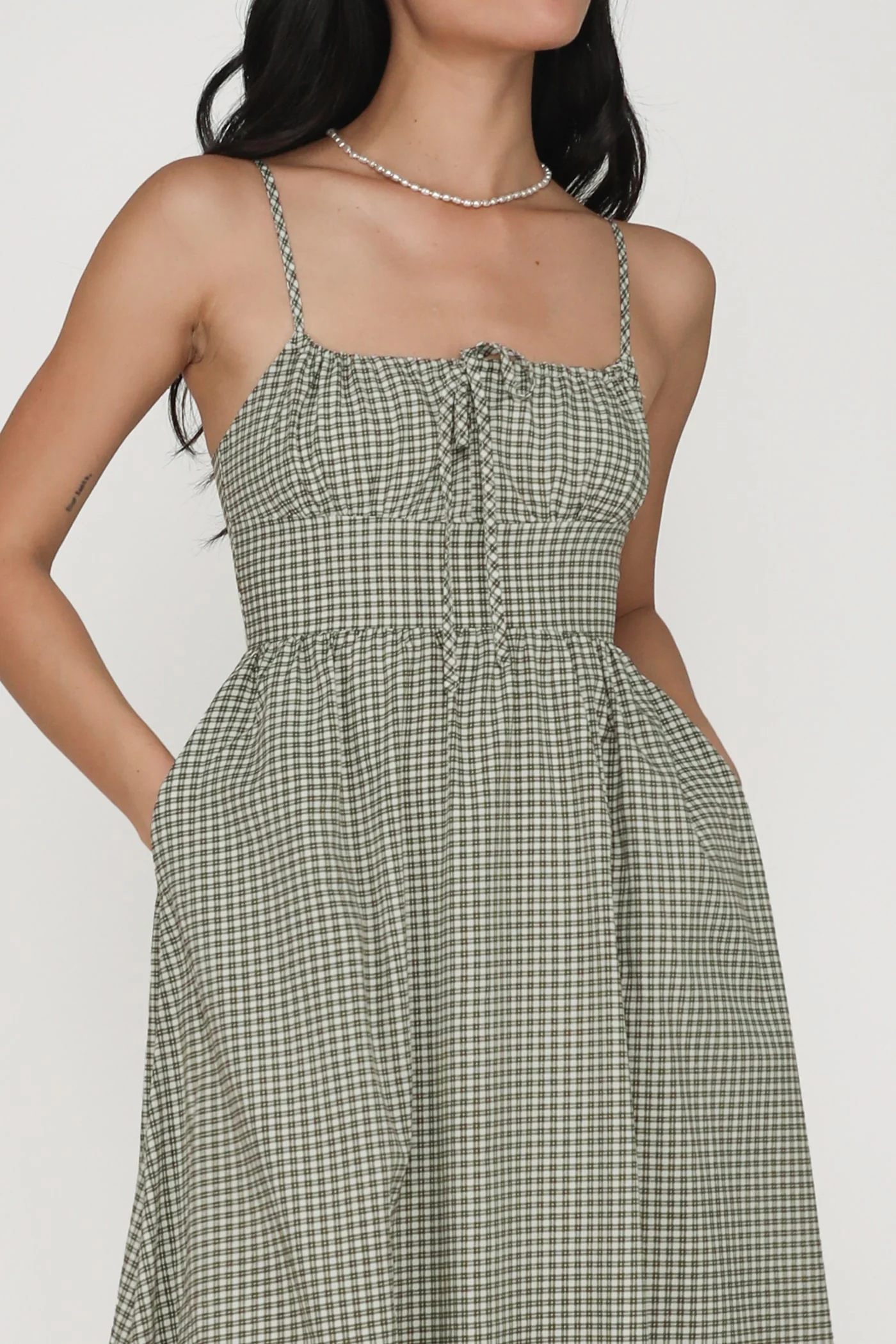 Adeline Ruched Front Drawstring Maxi Dress - Image 3