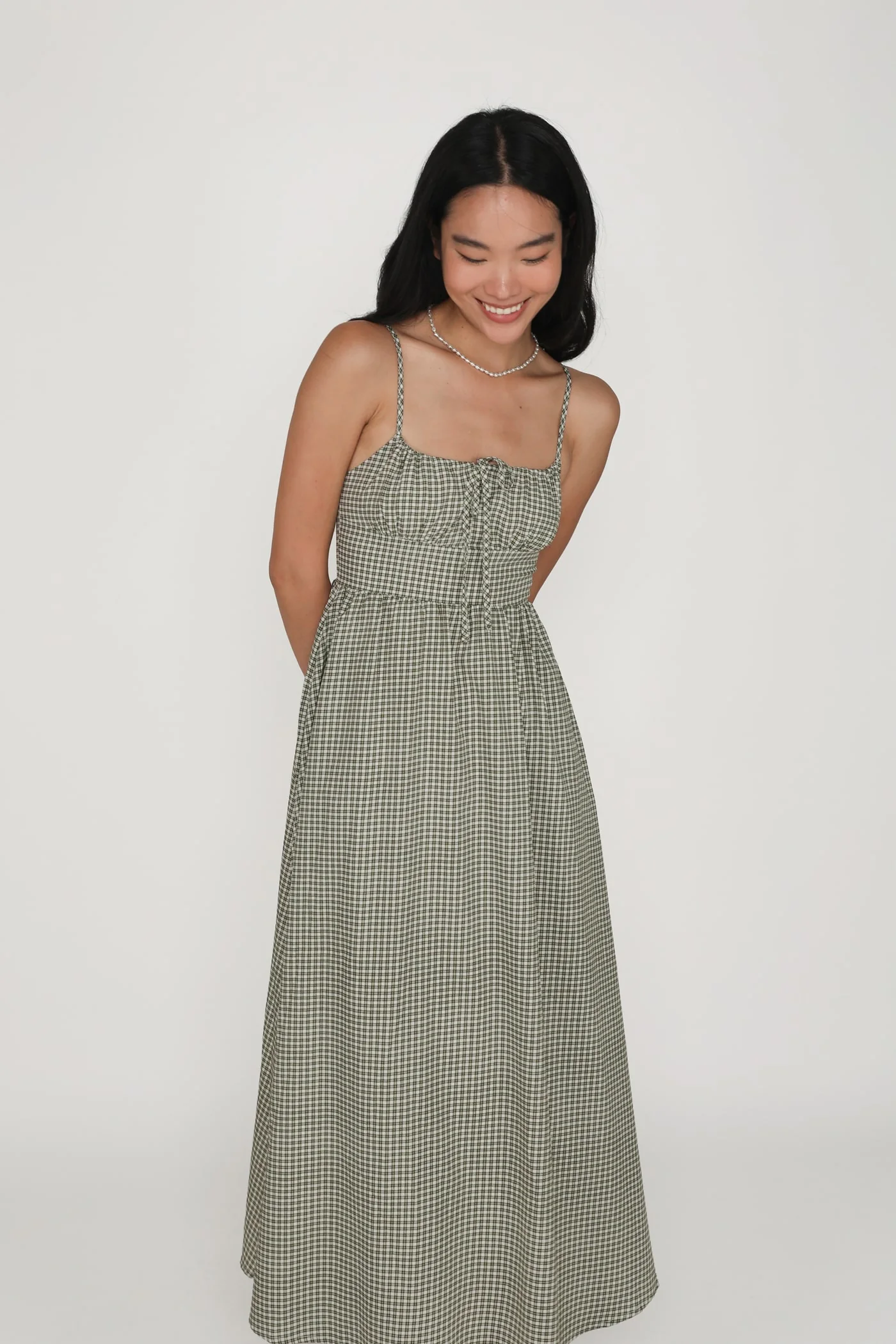 Adeline Ruched Front Drawstring Maxi Dress - Image 4
