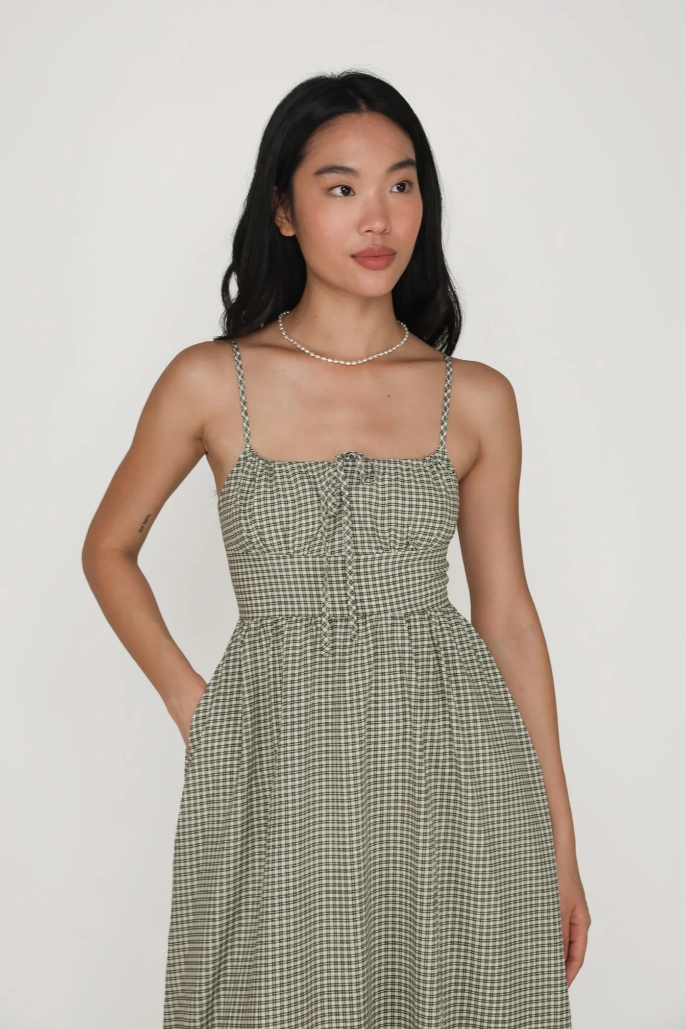 Adeline Ruched Front Drawstring Maxi Dress - Image 5