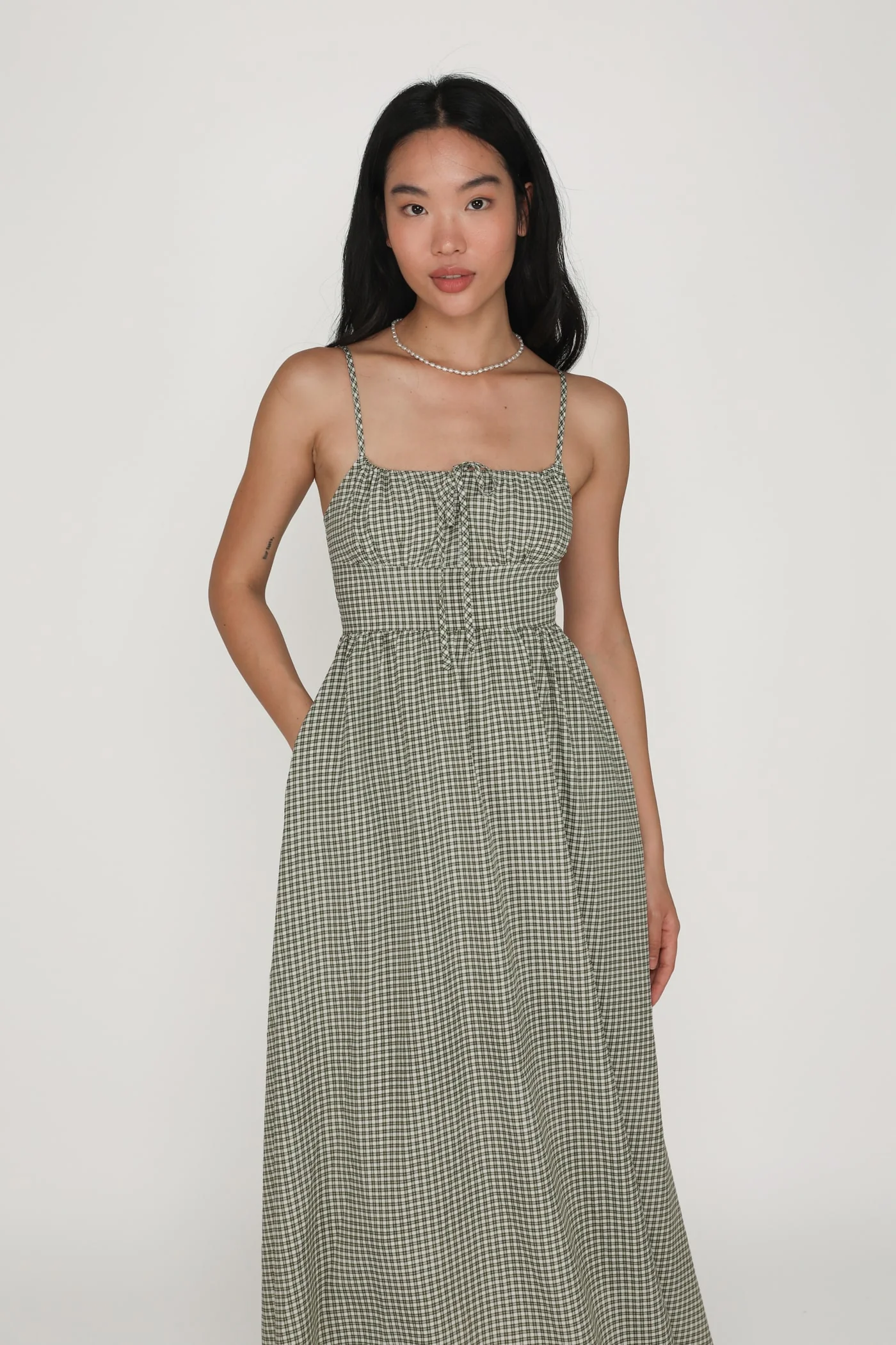 Adeline Ruched Front Drawstring Maxi Dress - Image 6