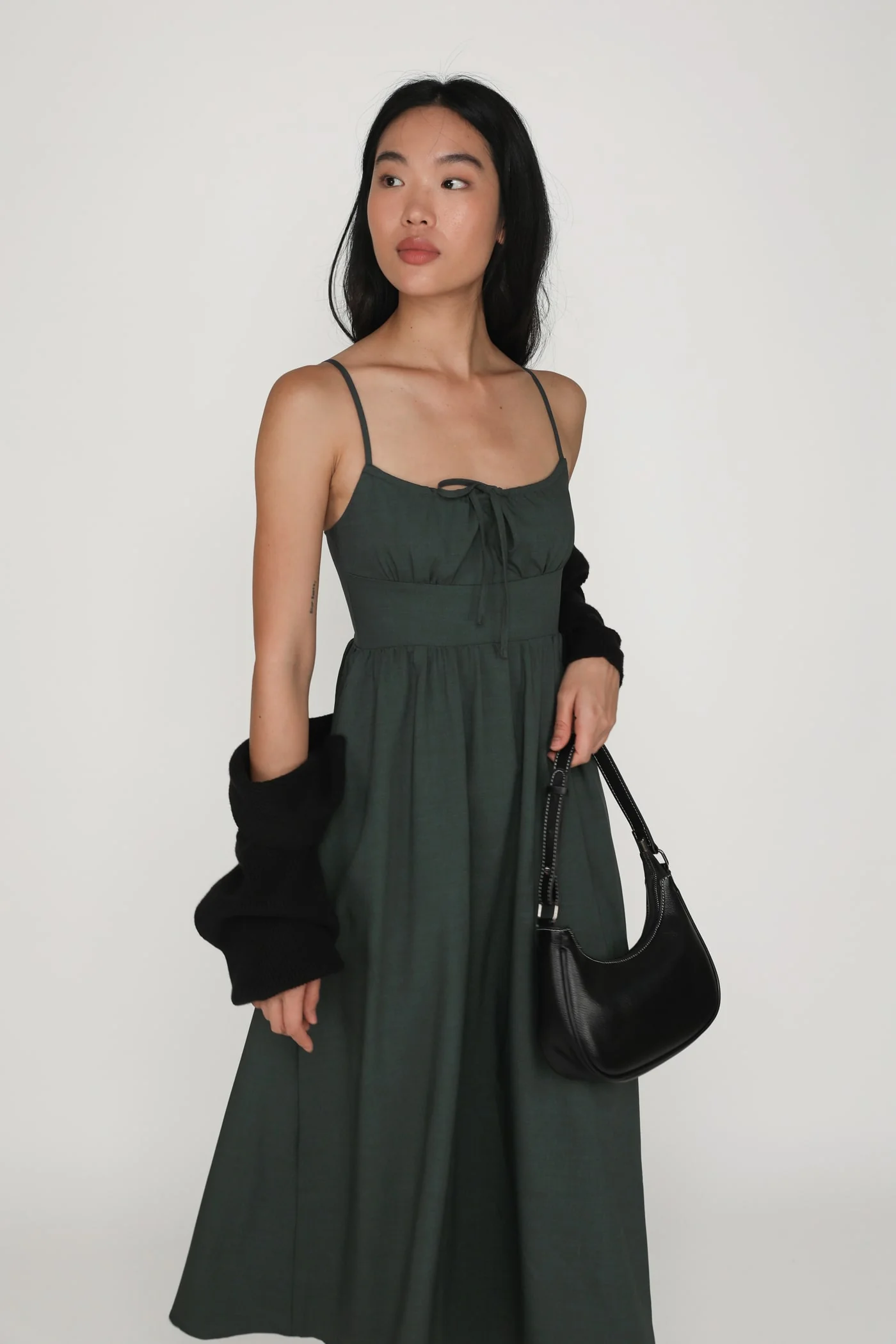Adeline Ruched Front Drawstring Maxi Dress - Image 9