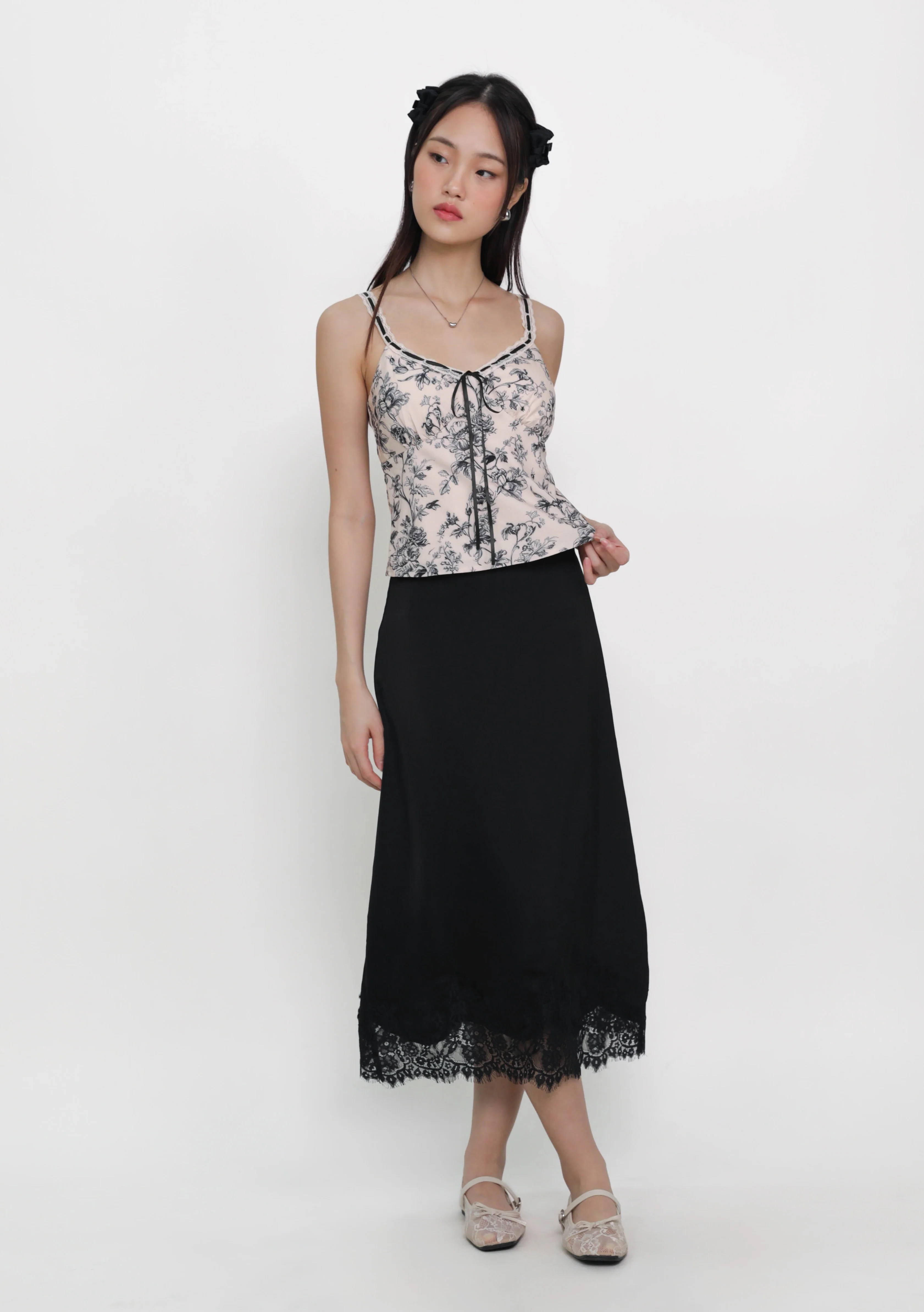 Adrena Ribbon Lace Trim Padded Top (Toile) - Image 13