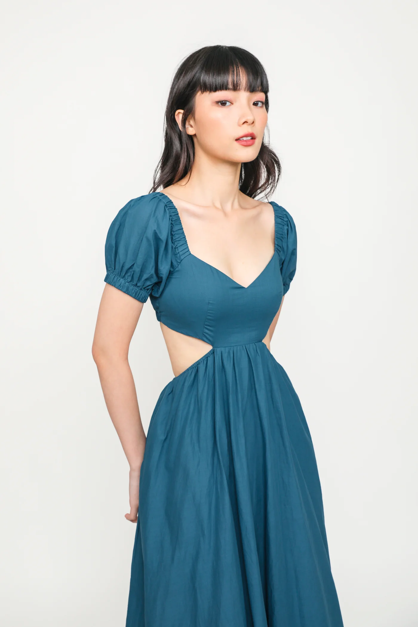 Adriel Cut Out Padded Midi Dress - Image 3