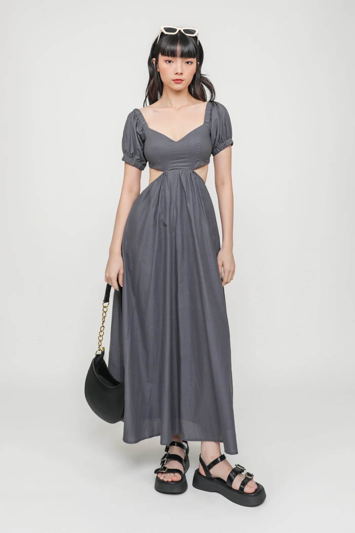 Adriel Cut Out Padded Midi Dress - Image 9