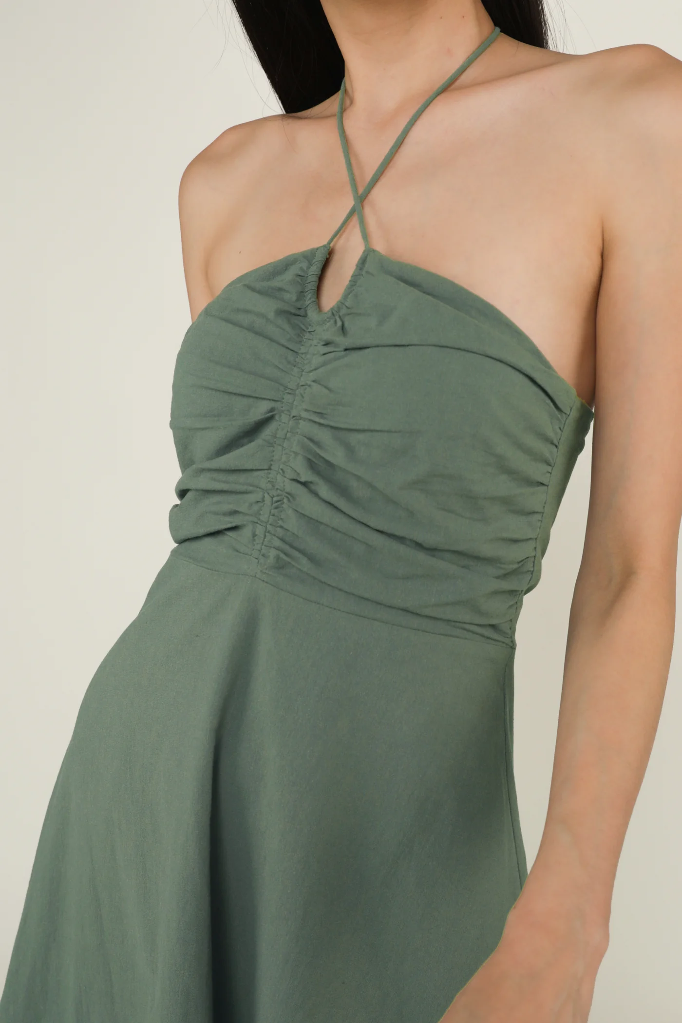 Aella Ruch Halter Maxi Dress - Image 18