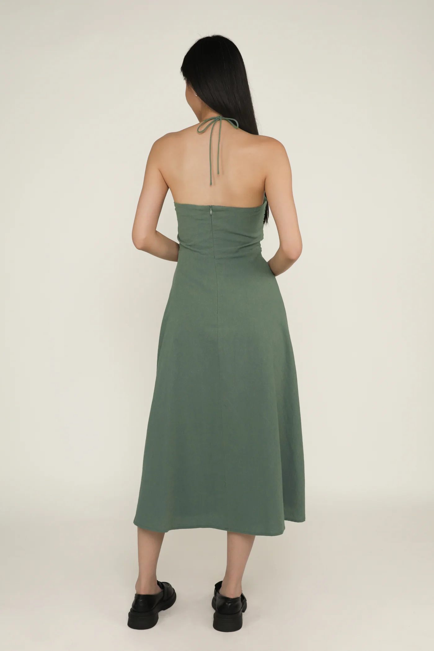 Aella Ruch Halter Maxi Dress - Image 21