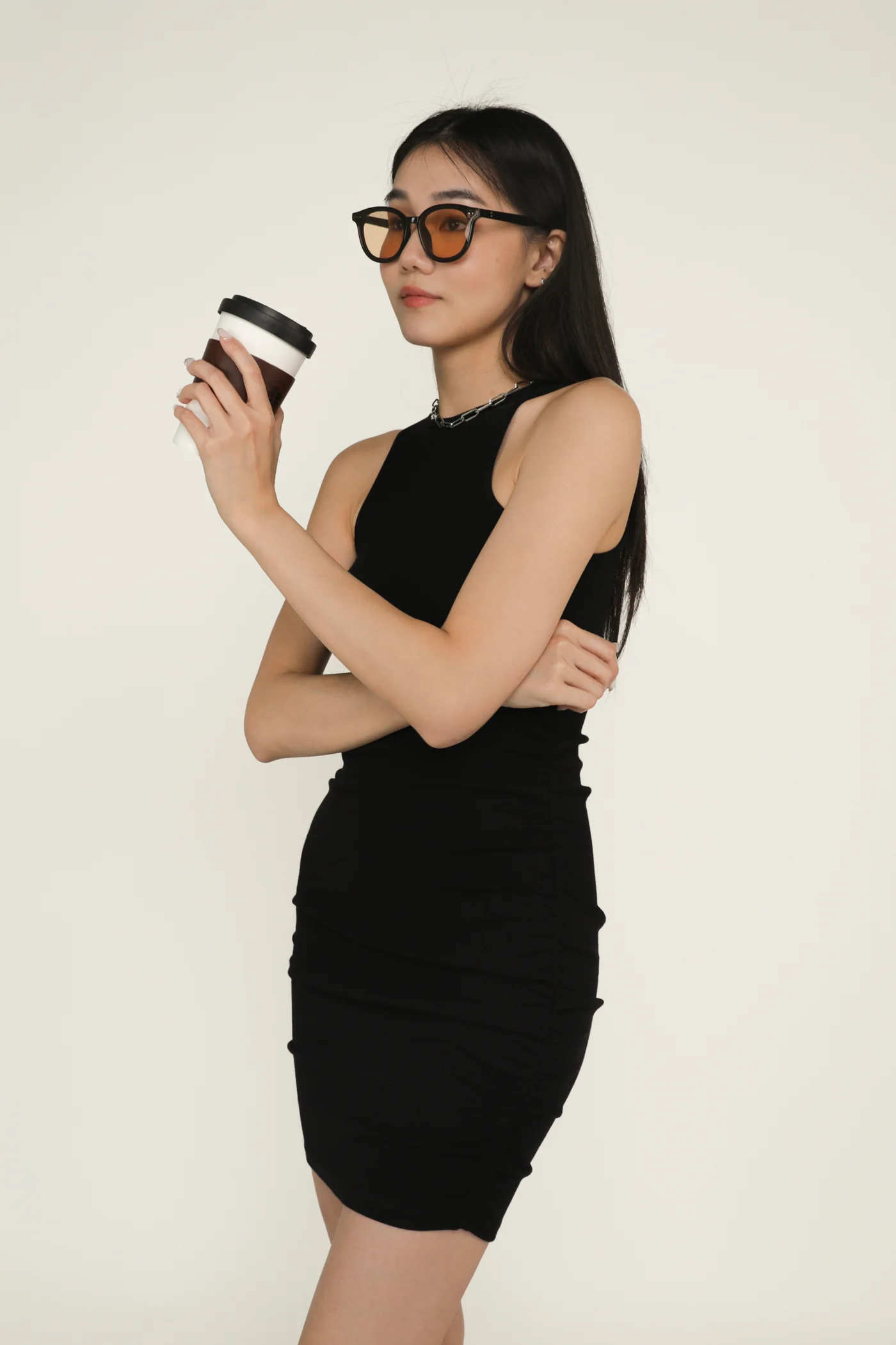 Aerin Asymmetrical Ruch Side Dress - Image 9