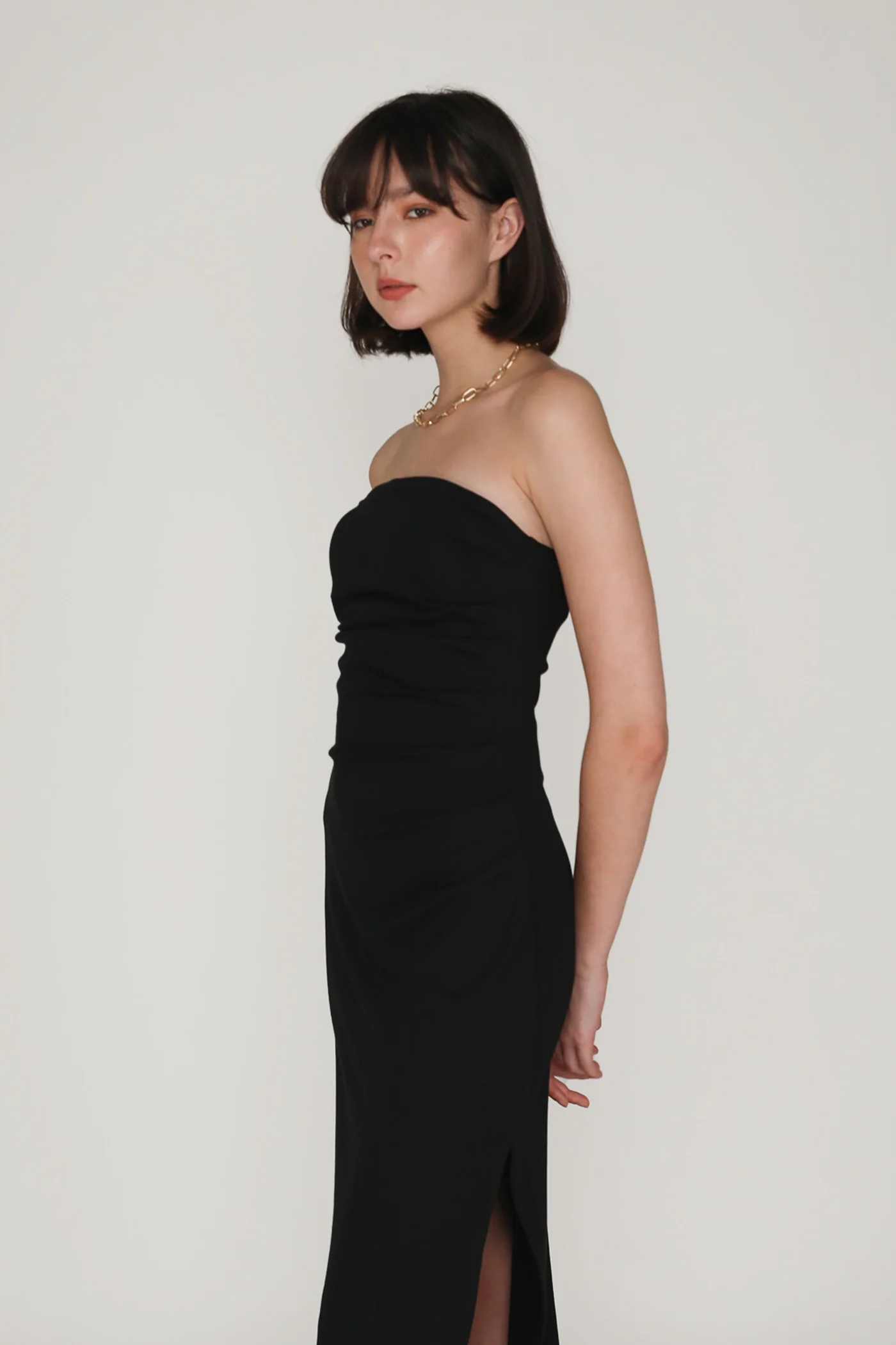 Alexandre Ruched Tube Padded Midi Dress - Image 10