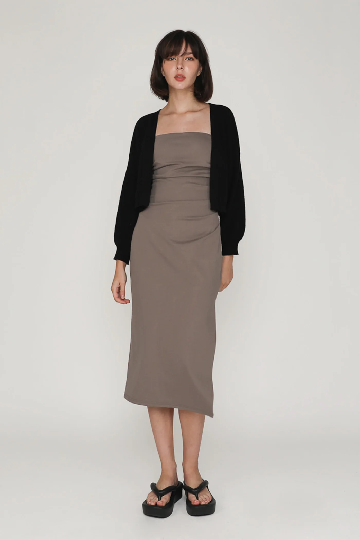 Alexandre Ruched Tube Padded Midi Dress - Image 16