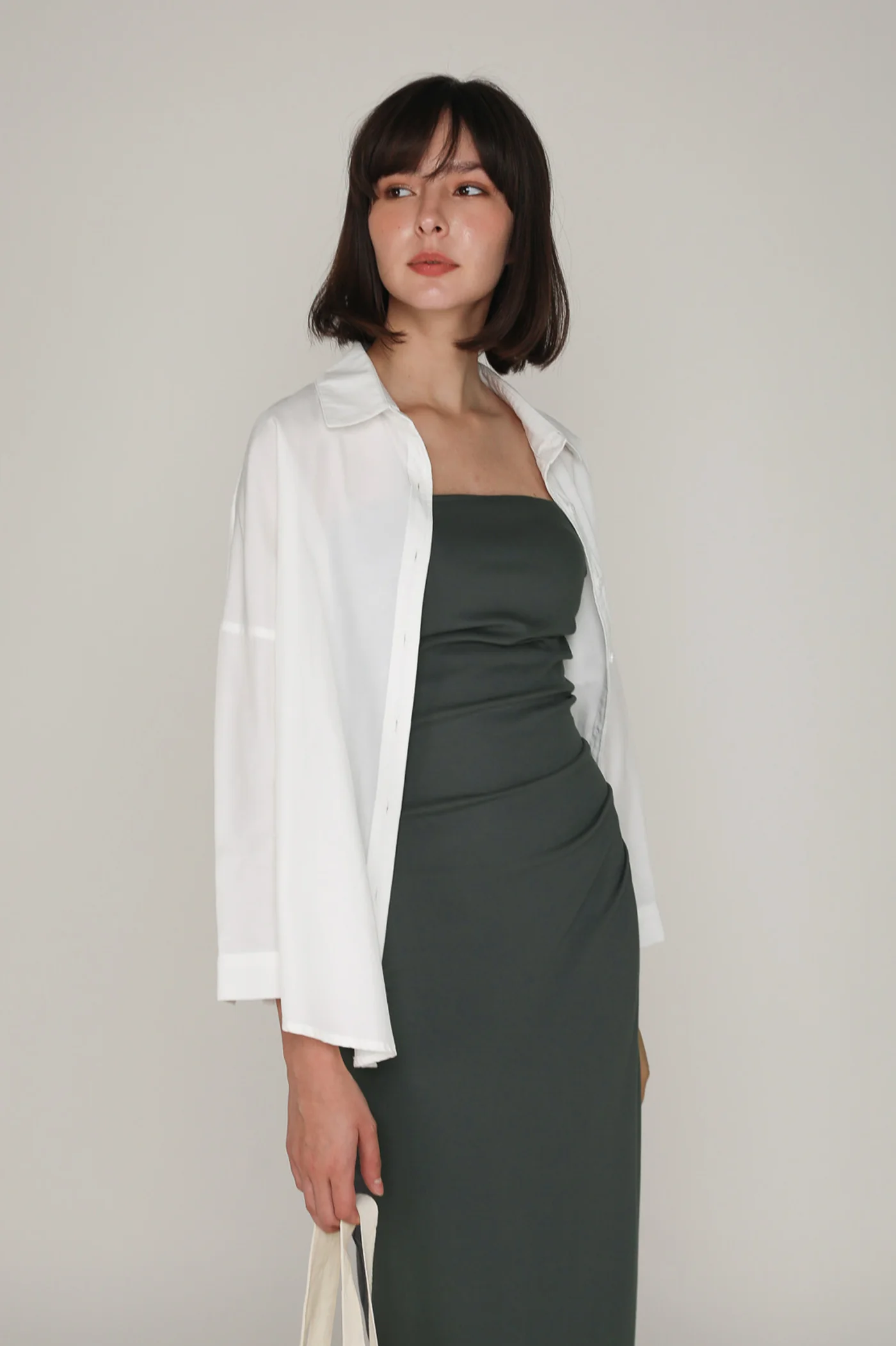 Alexandre Ruched Tube Padded Midi Dress - Image 2