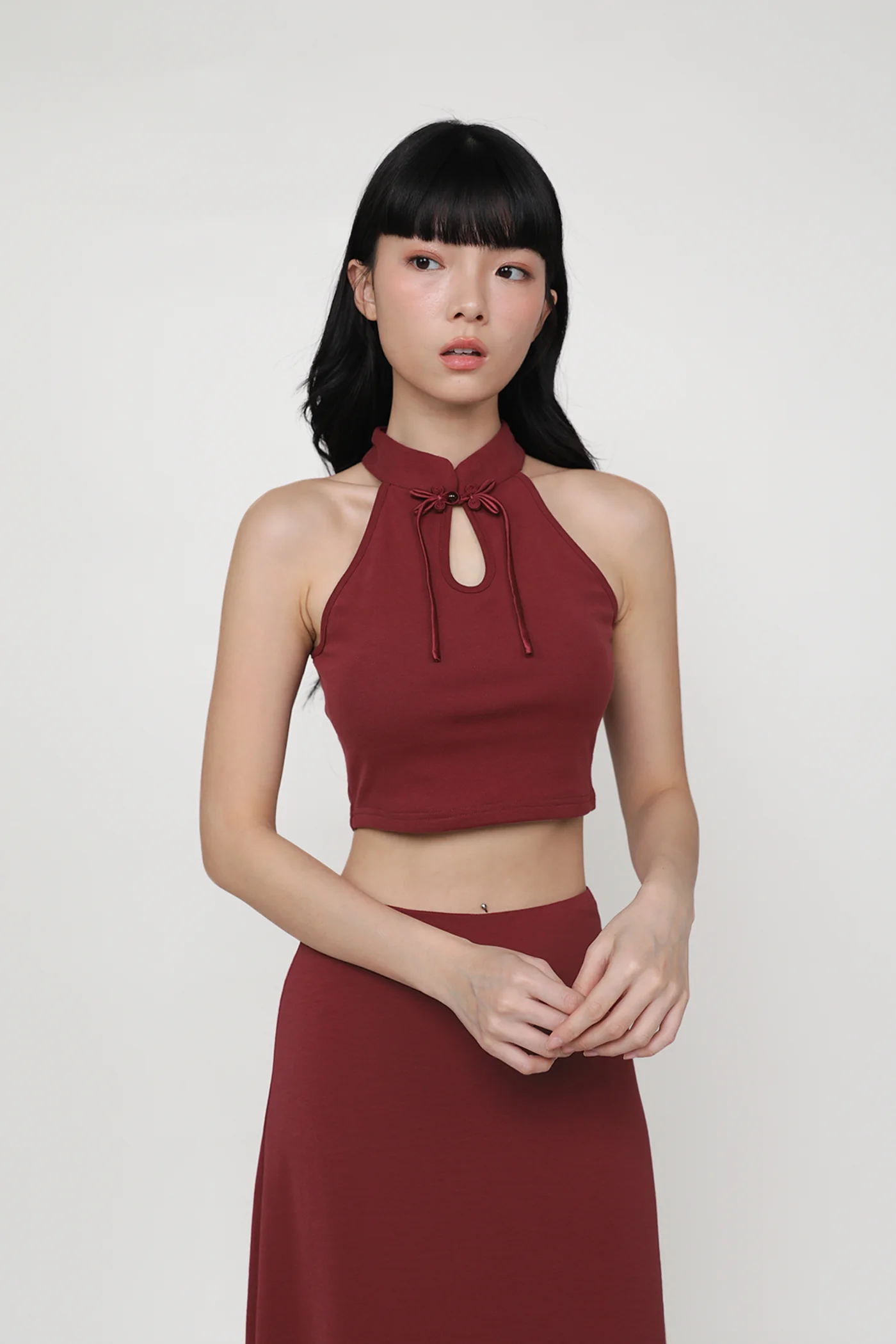 Alina Halter Qipao Padded Top - Image 2