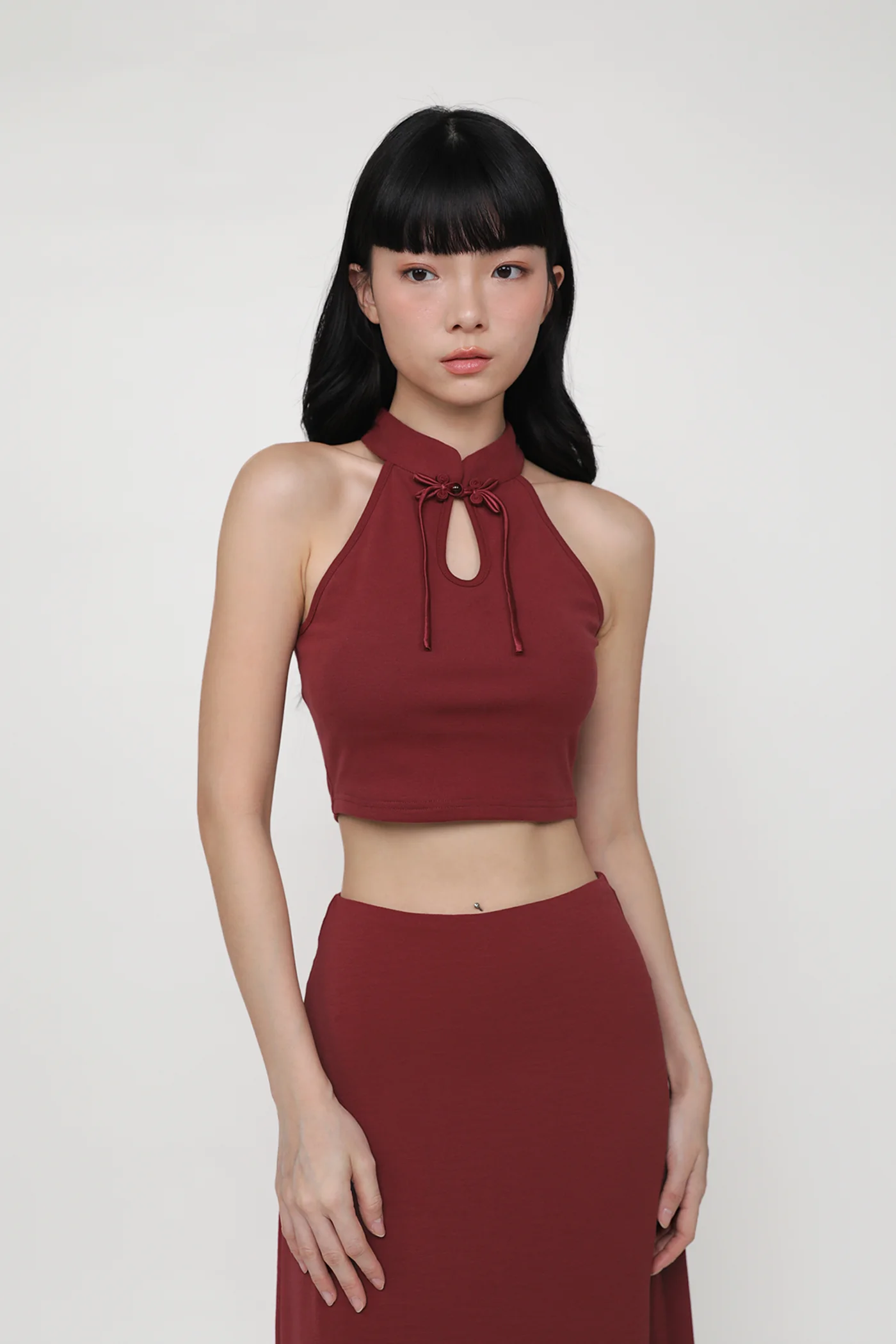 Alina Halter Qipao Padded Top - Image 3