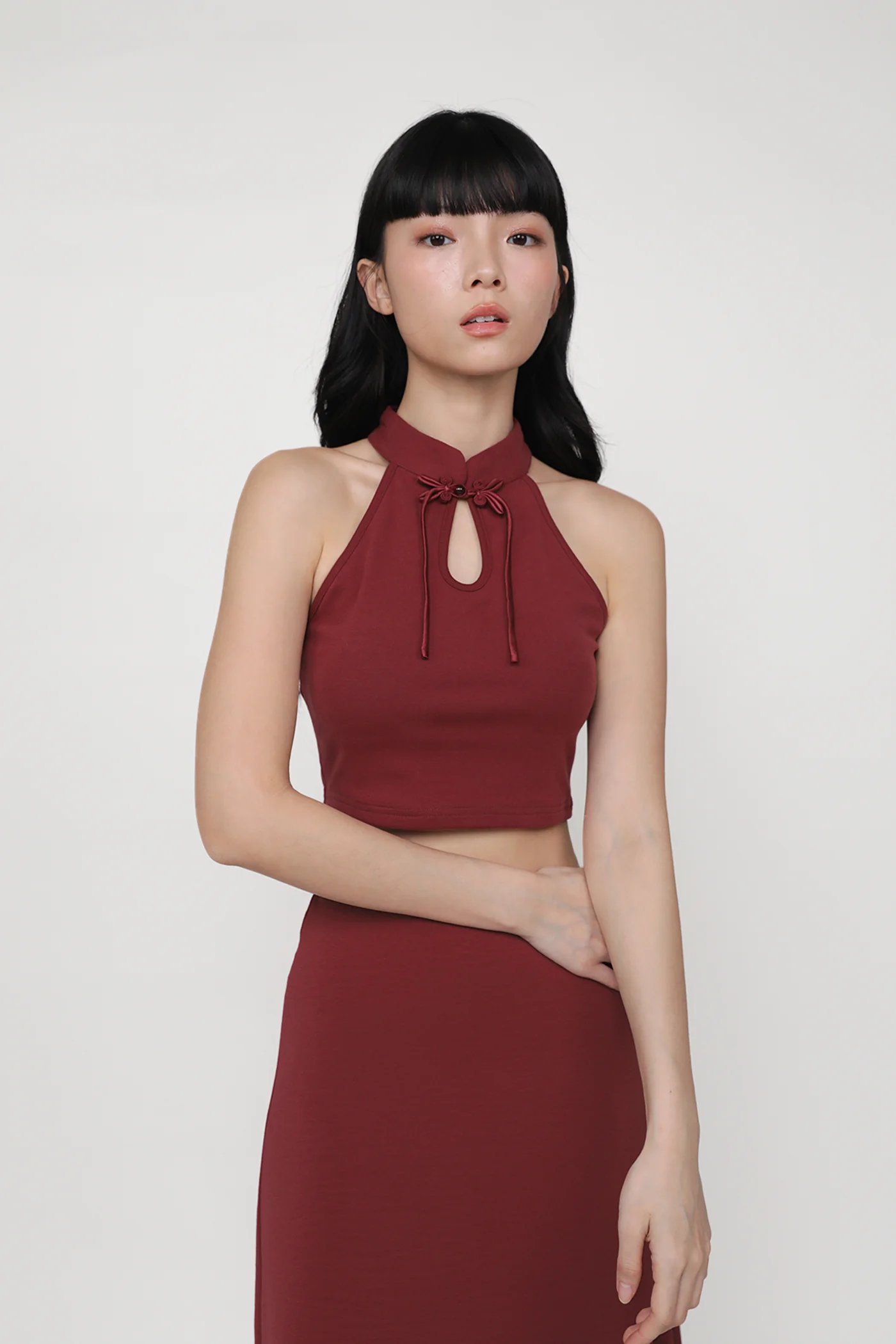 Alina Halter Qipao Padded Top - Image 5