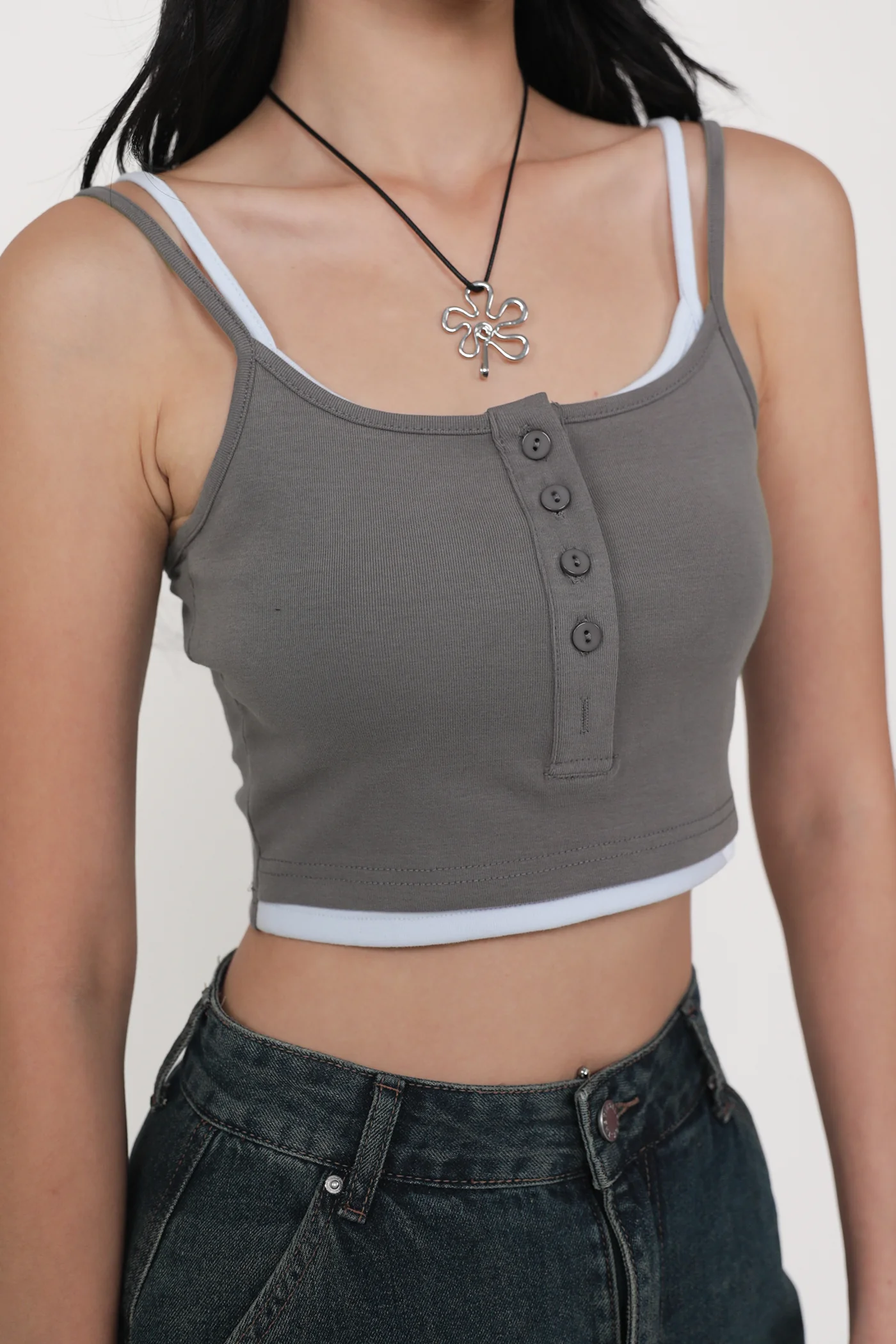 Amanda Layered Crop Padded Top - Image 4