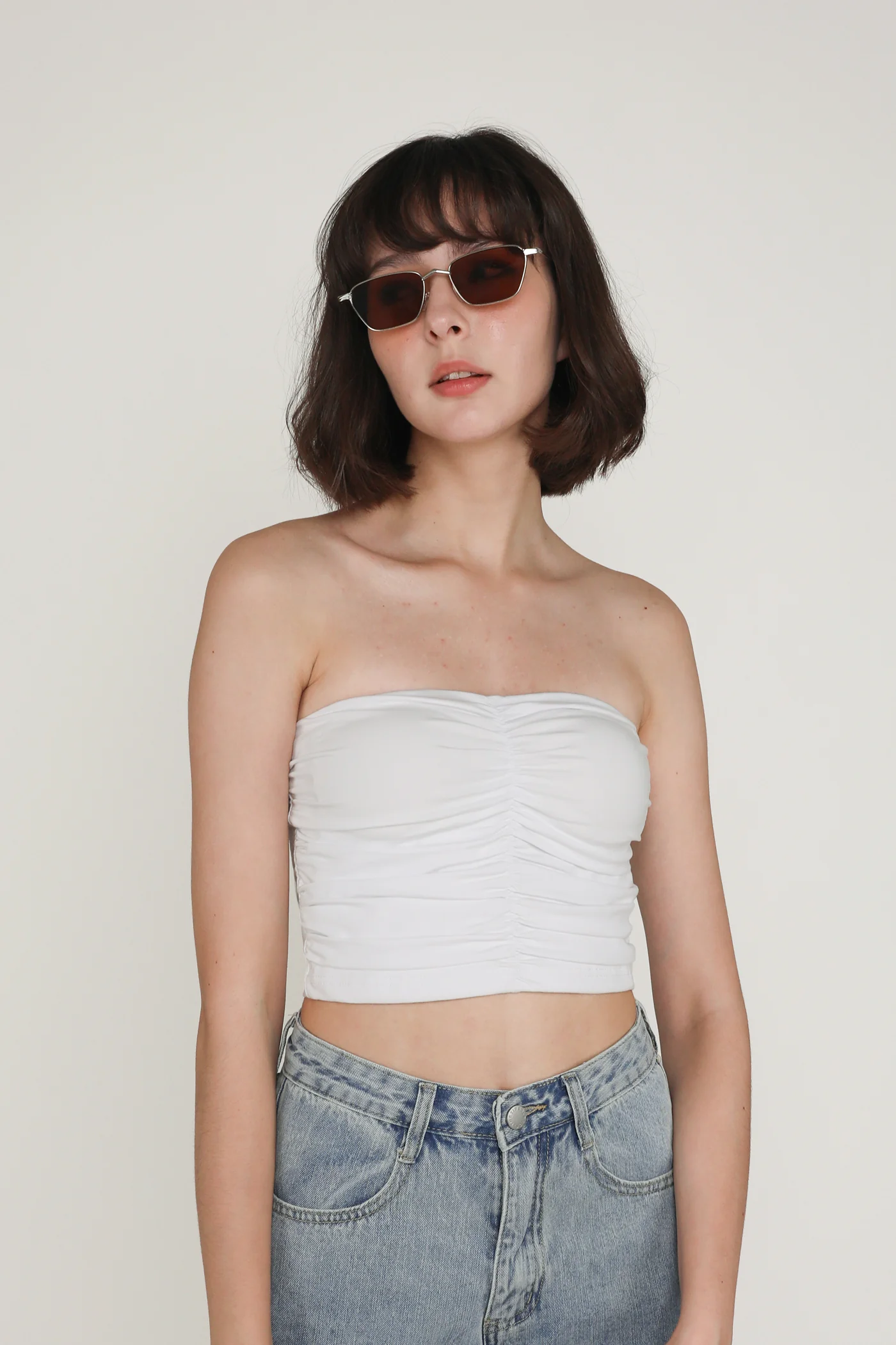 Anaya Ruched Tube Padded Top - Image 2