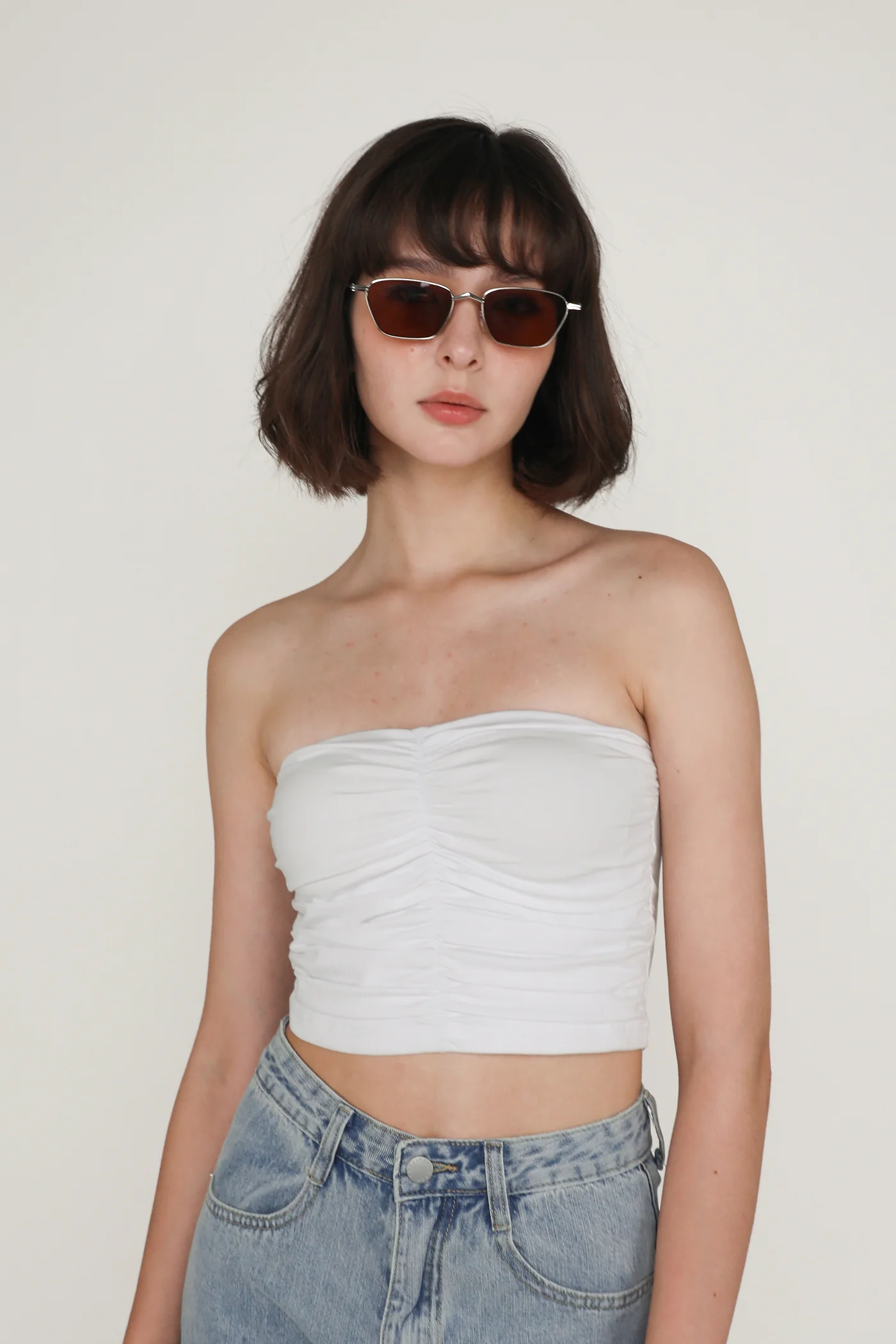 Anaya Ruched Tube Padded Top - Image 4