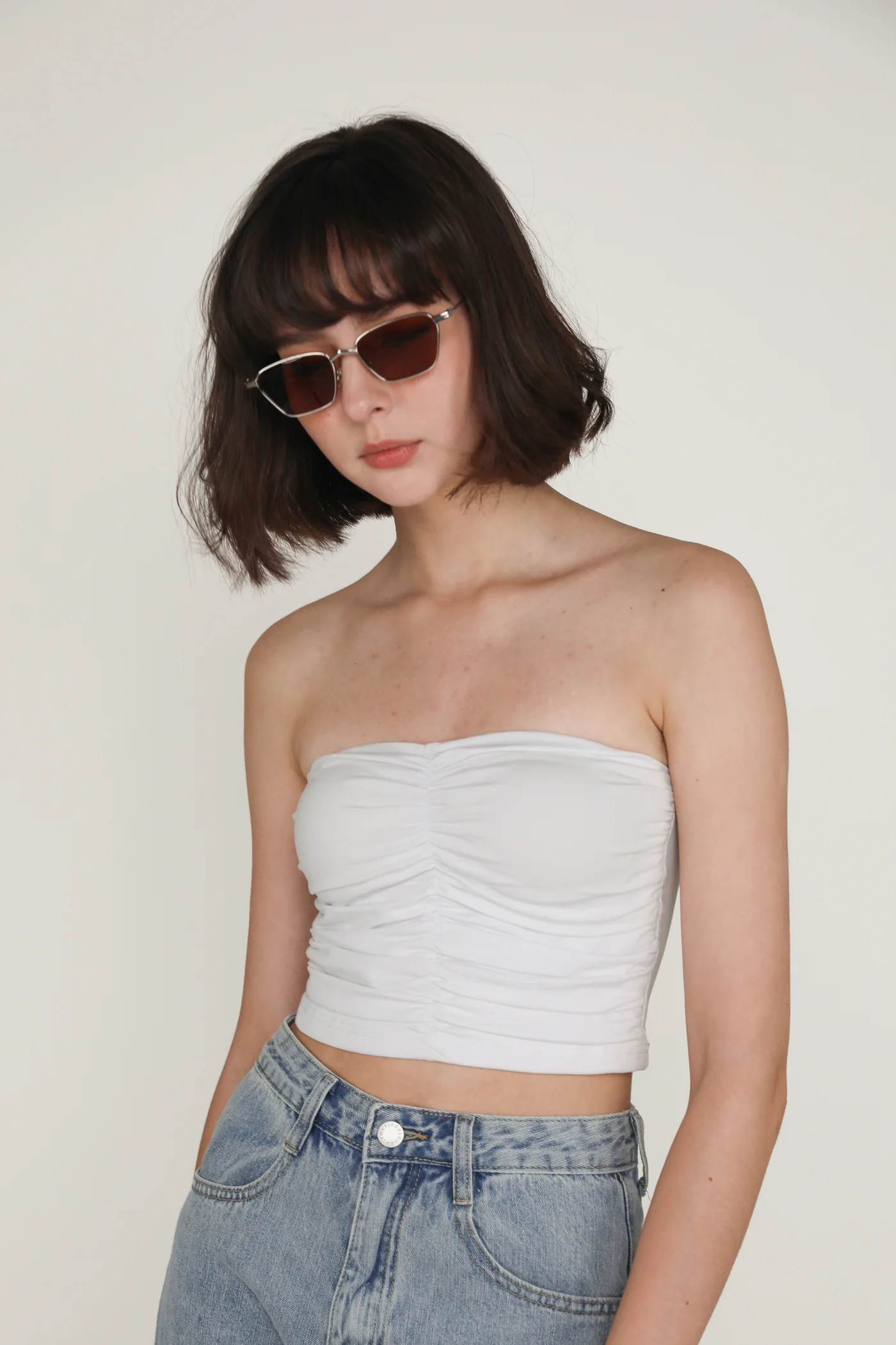 Anaya Ruched Tube Padded Top - Image 5