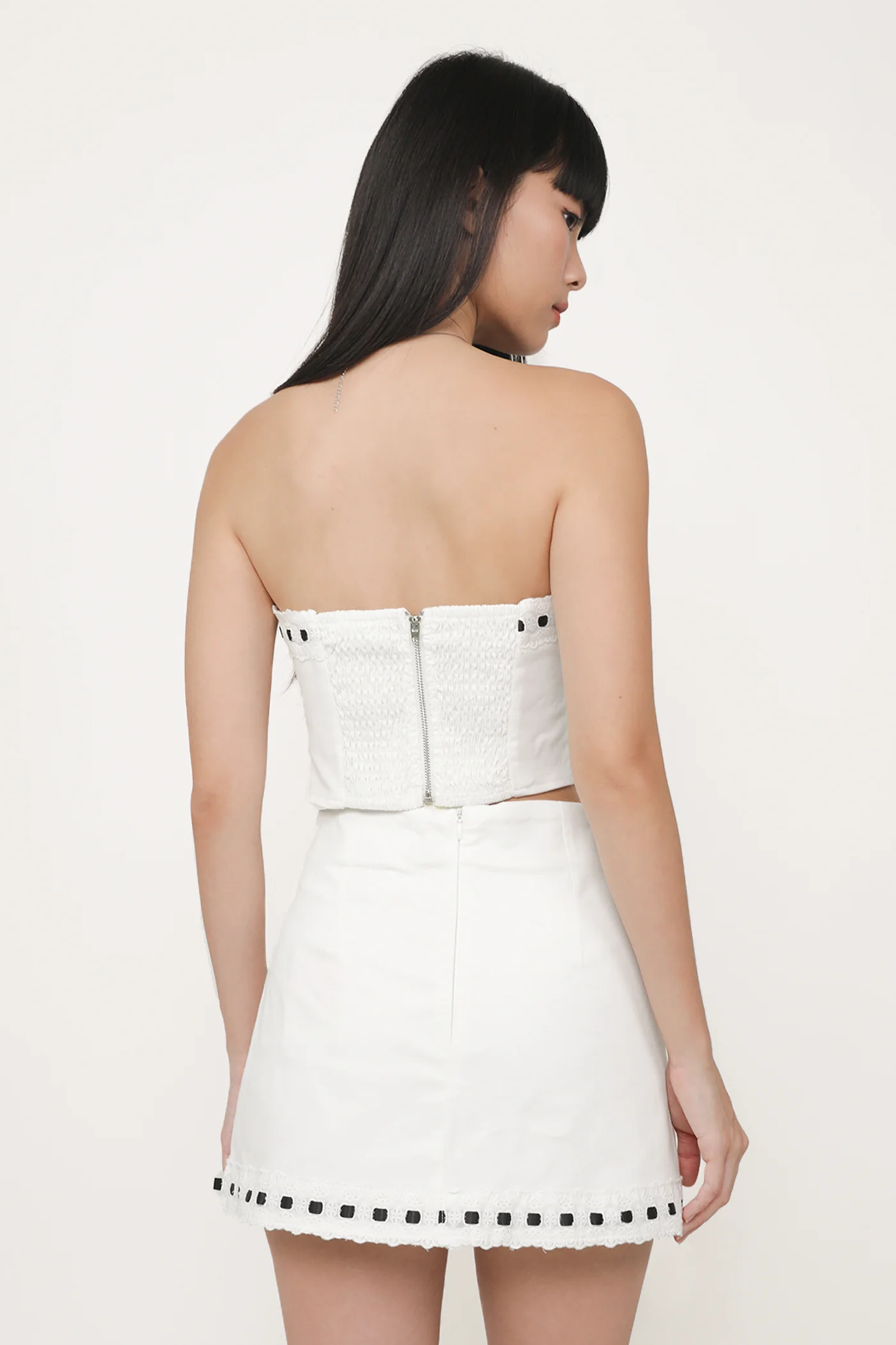 Anne Ribbon Embroidery Tube Top - Image 11