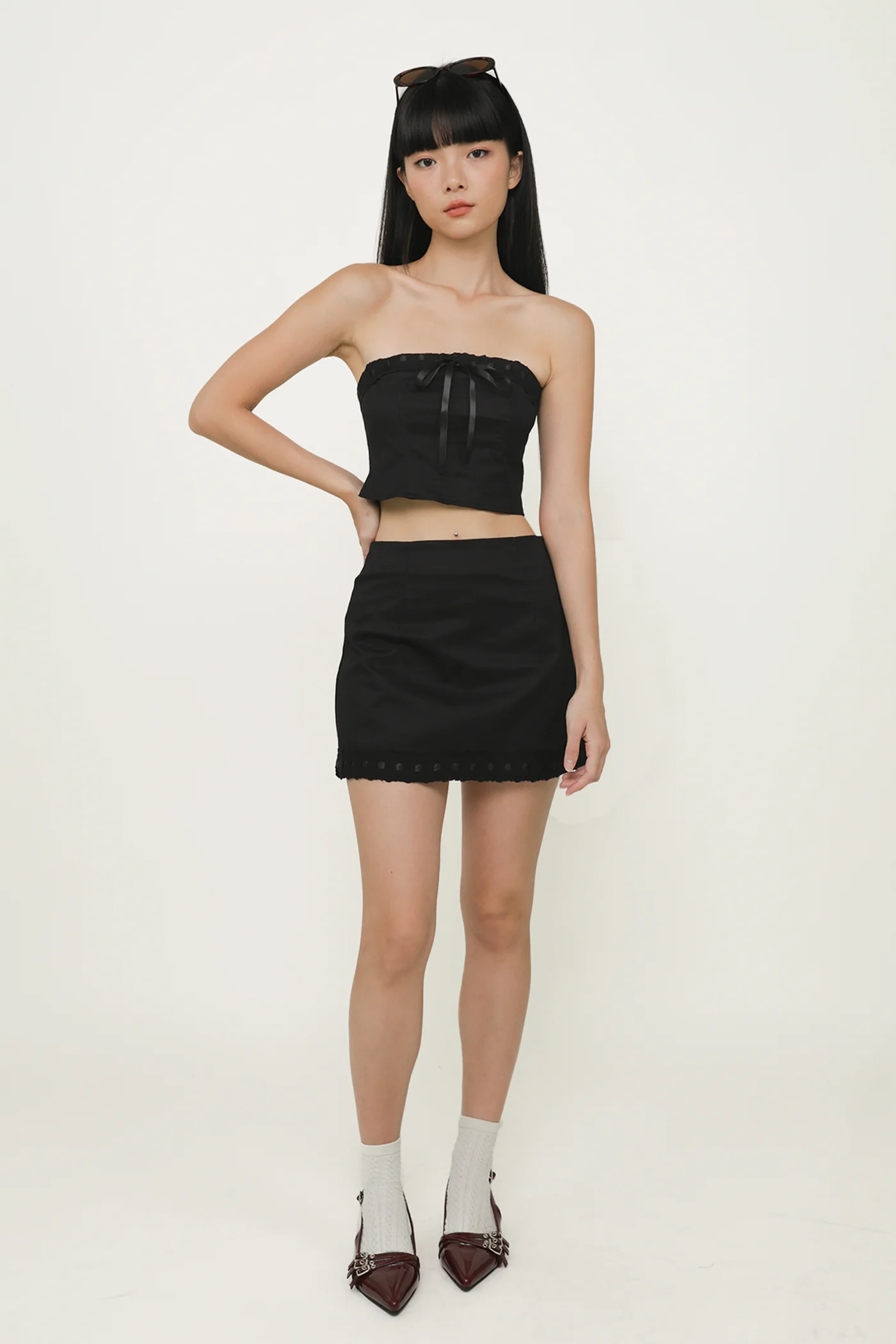 Anne Ribbon Embroidery Tube Top - Image 12