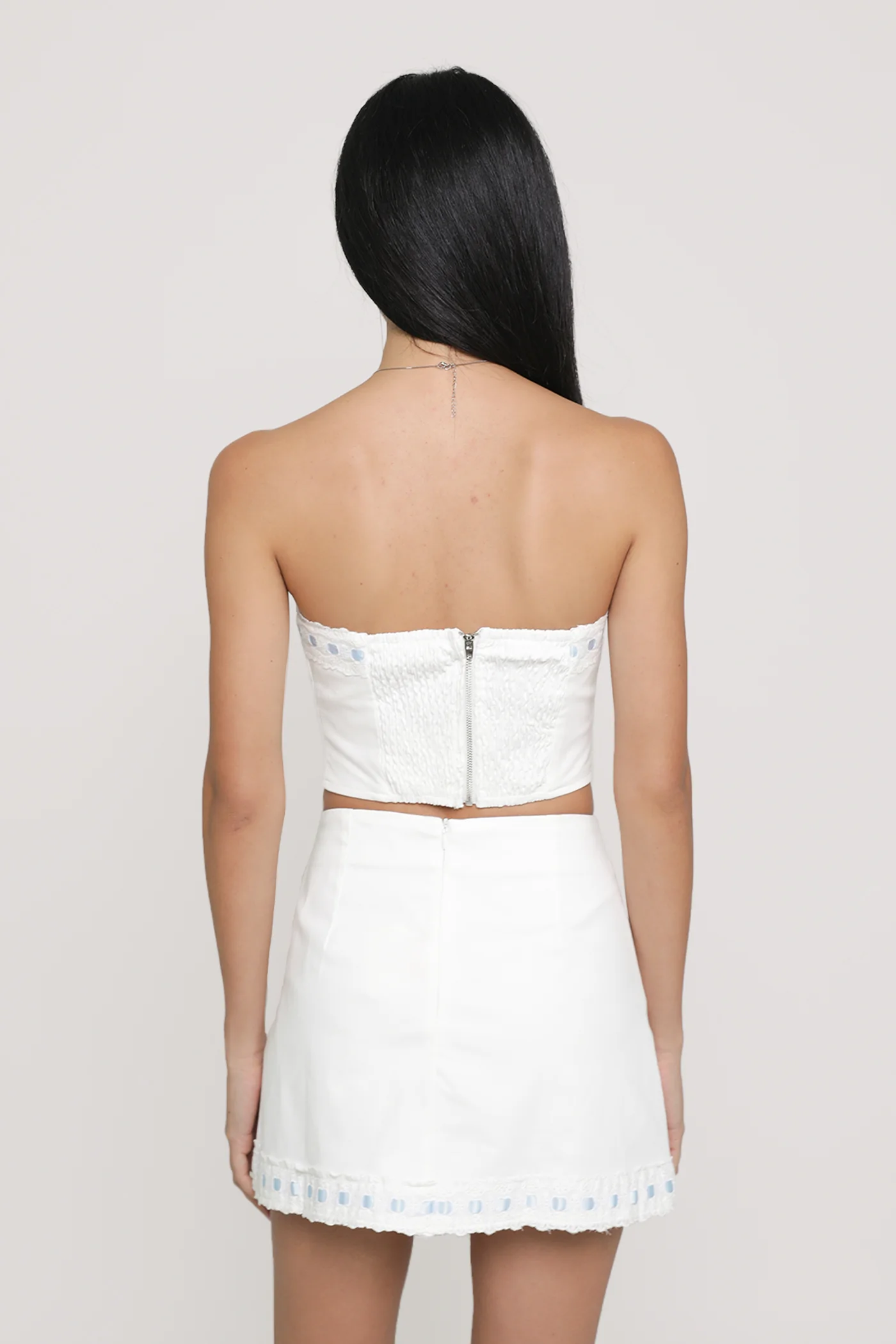 Anne Ribbon Embroidery Tube Top - Image 21