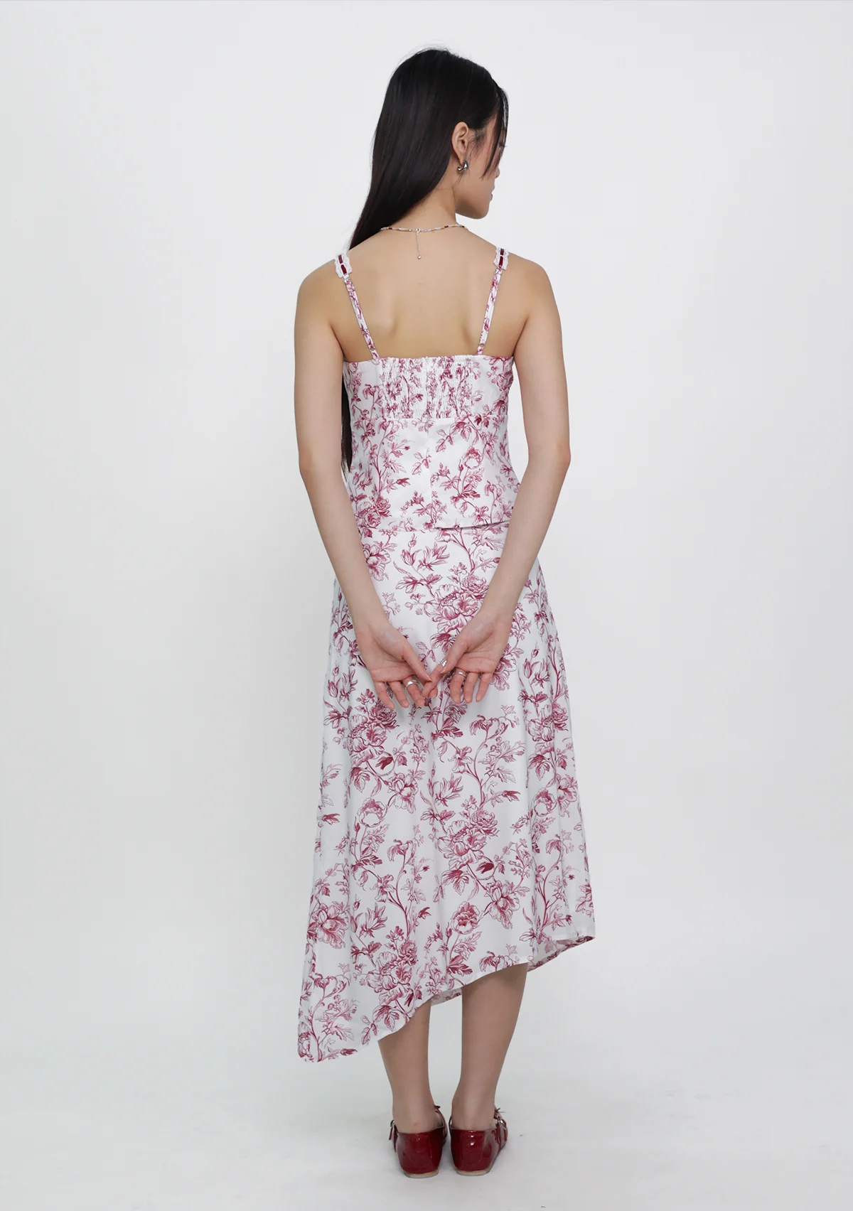 Ariana Asymmetrical Hem Midi Skirt (Toile) - Image 10