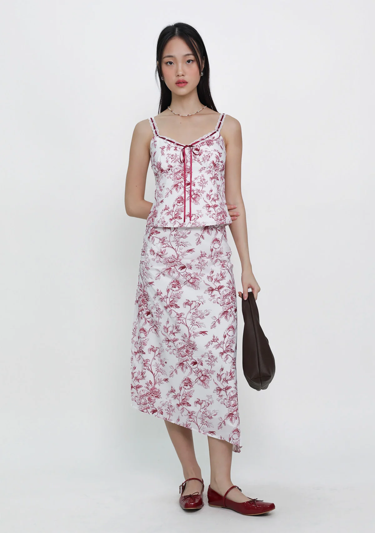 Ariana Asymmetrical Hem Midi Skirt (Toile) - Image 2