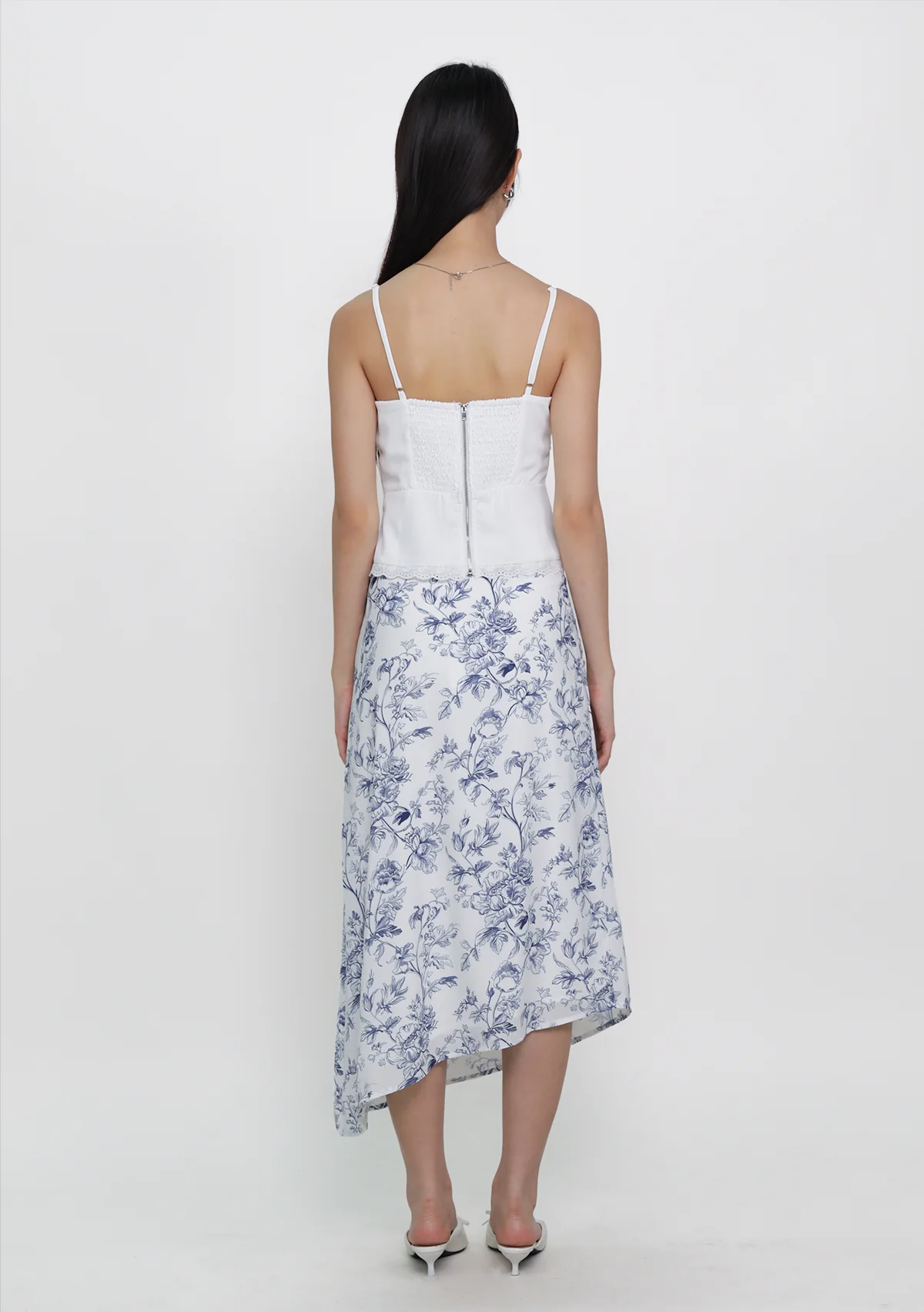 Ariana Asymmetrical Hem Midi Skirt (Toile) - Image 6