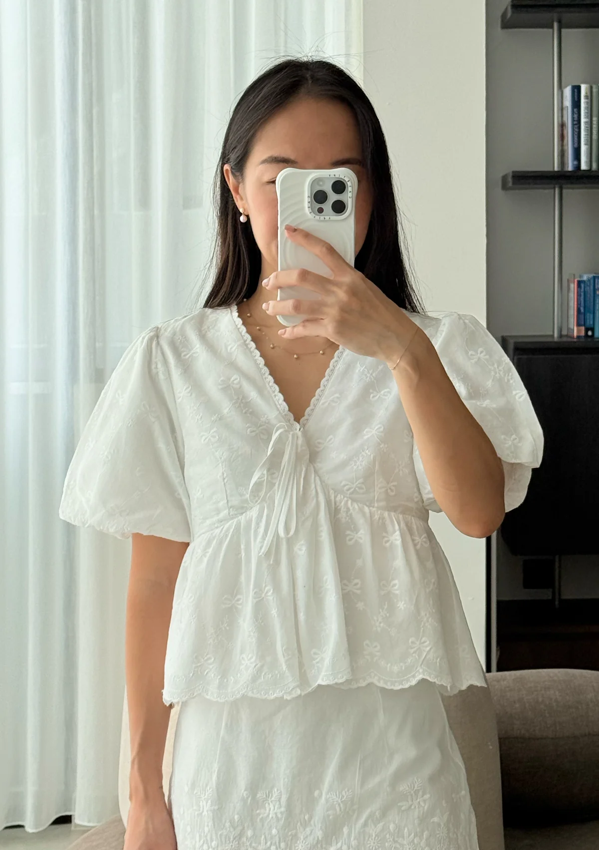 Ariette Puffy Sleeve Babydoll Top