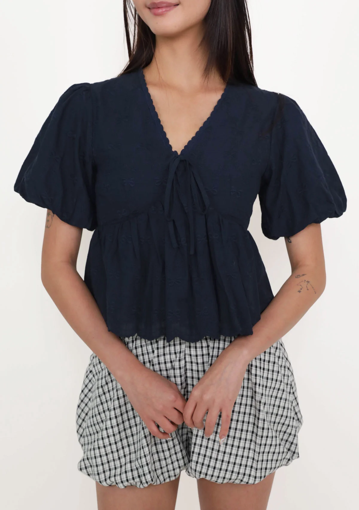 Ariette Puffy Sleeve Babydoll Top - Image 10
