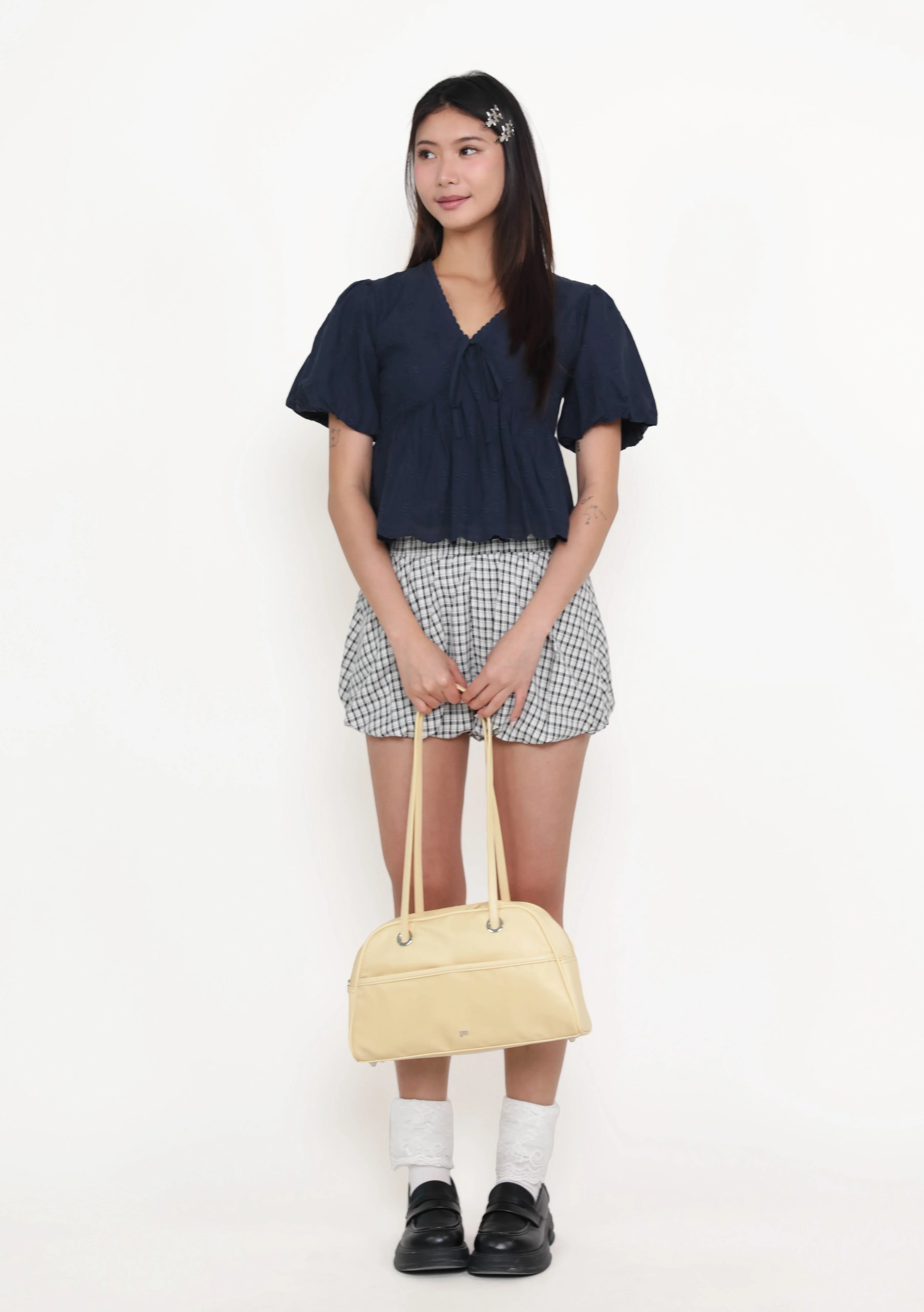 Ariette Puffy Sleeve Babydoll Top - Image 2