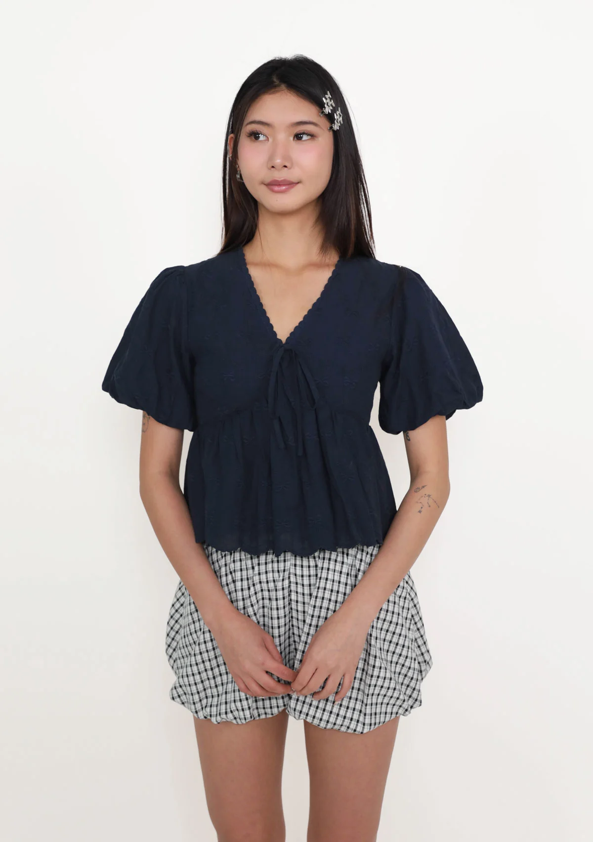Ariette Puffy Sleeve Babydoll Top - Image 8