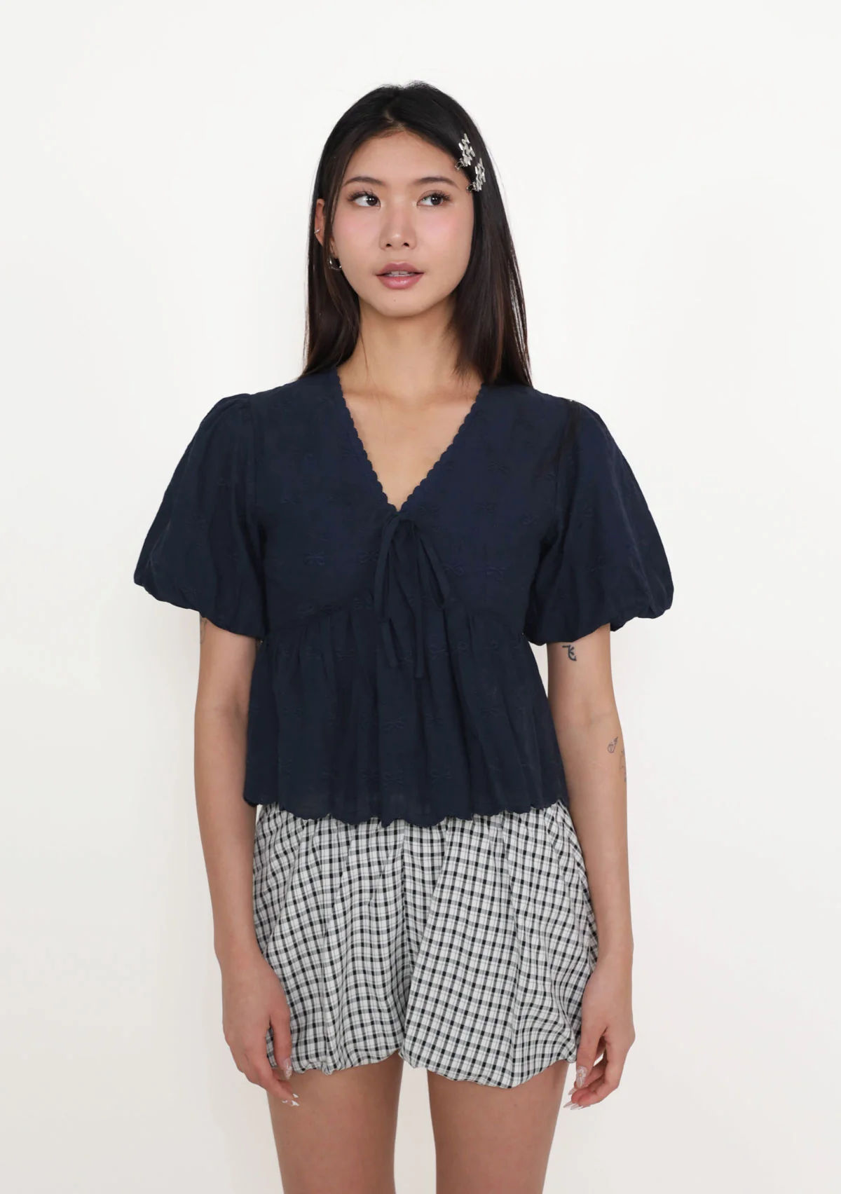 Ariette Puffy Sleeve Babydoll Top - Image 9