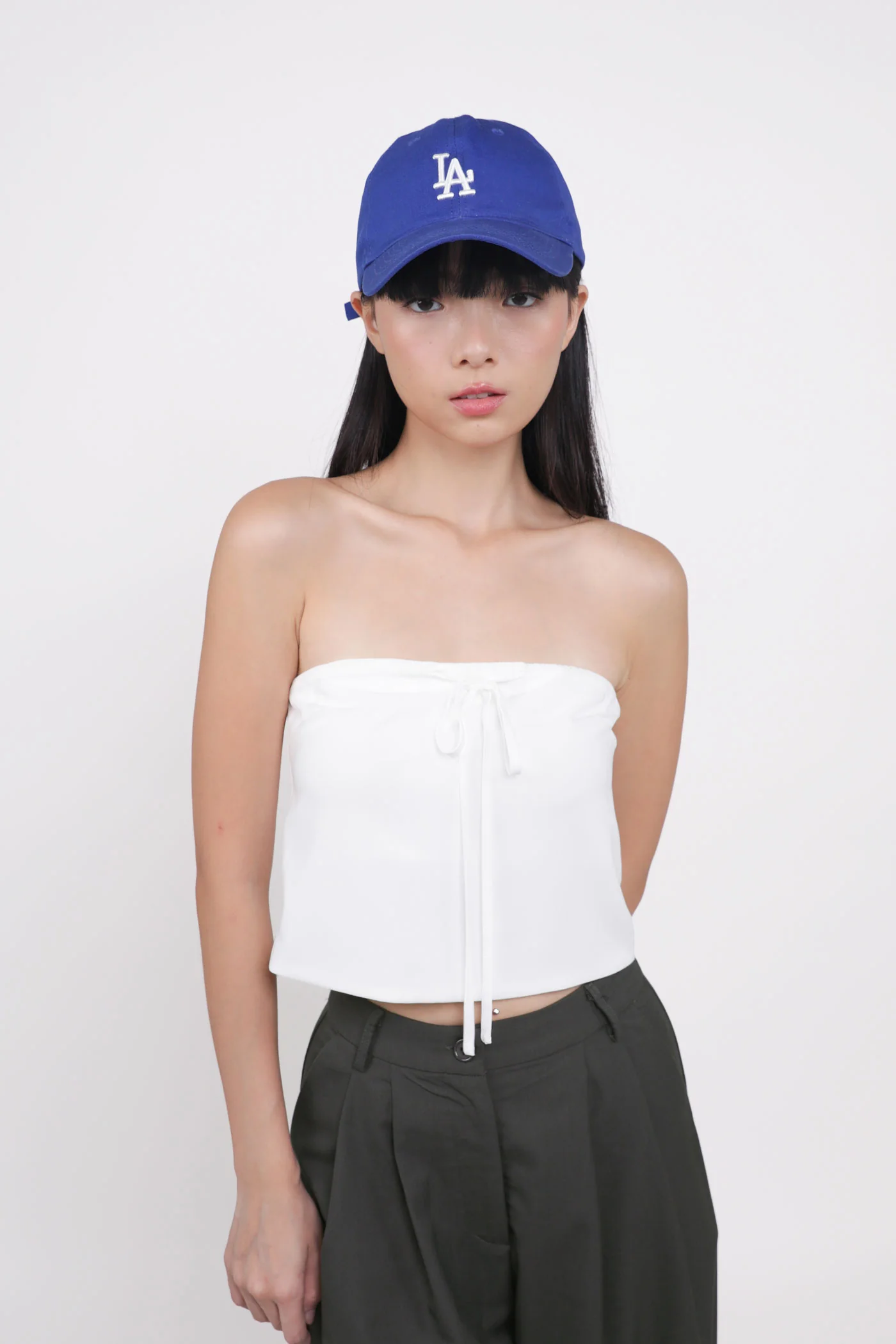 Ashlyn Tie Front Tube Padded Top - Image 2