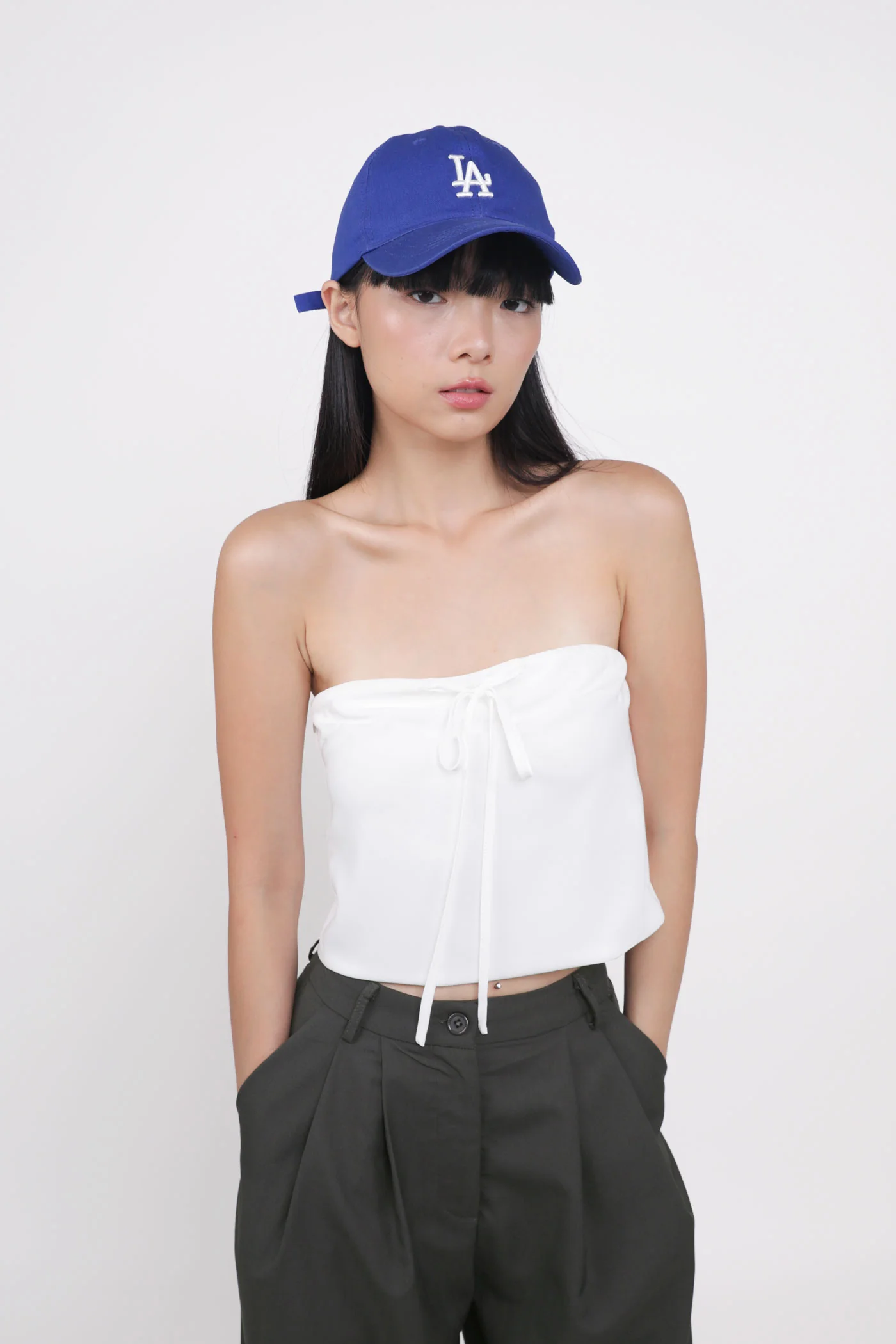 Ashlyn Tie Front Tube Padded Top - Image 5