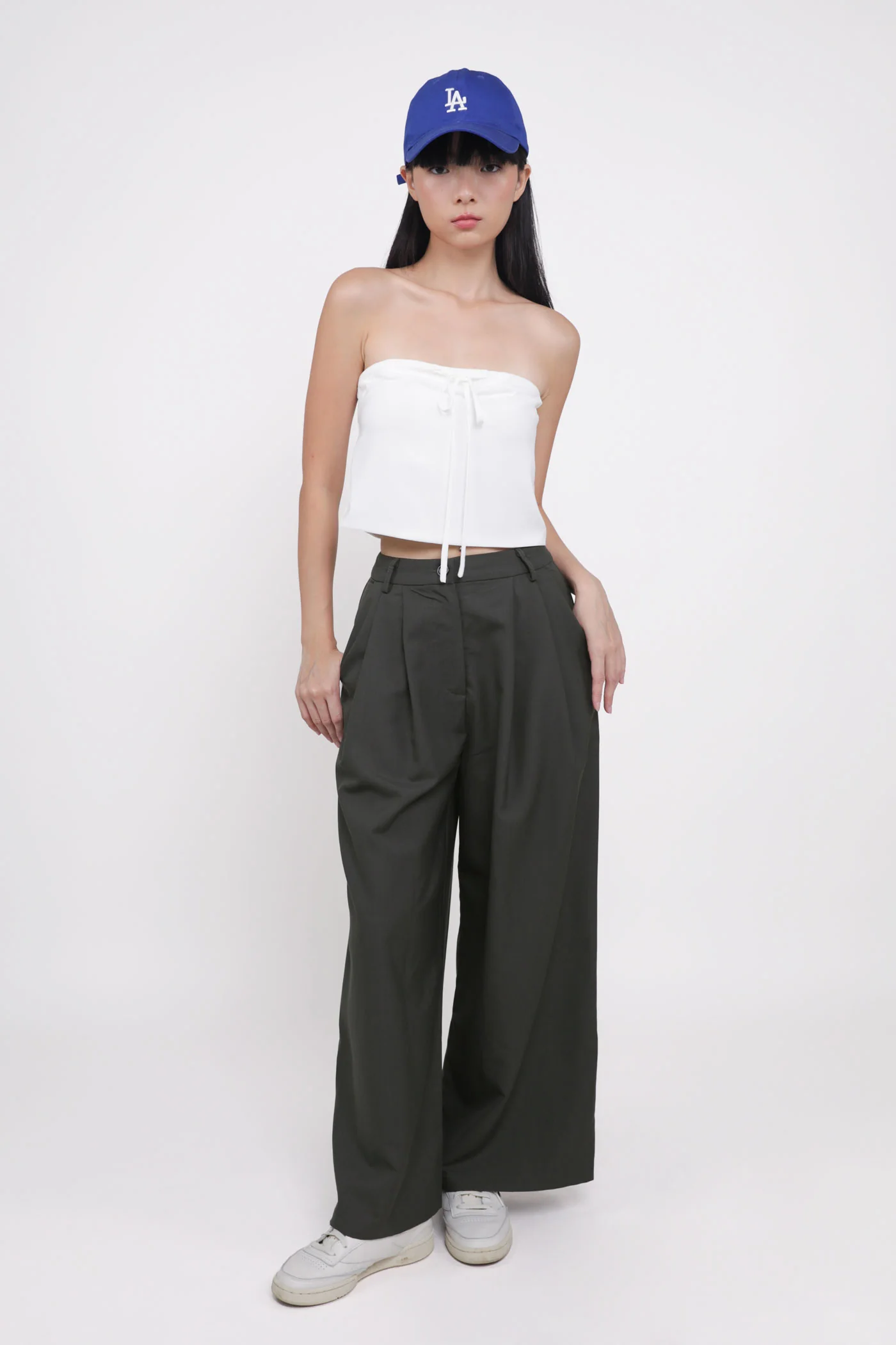 Ashlyn Tie Front Tube Padded Top - Image 6